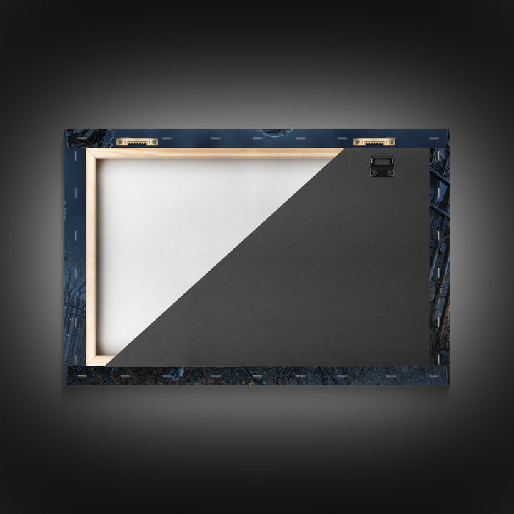 The Biomechanical Skeleton, Landscape Wall Art, Spooky Home Decor, Canvas Print, Halloween Wall Decor, Gothic Home Decor, Spooky Wall Decor