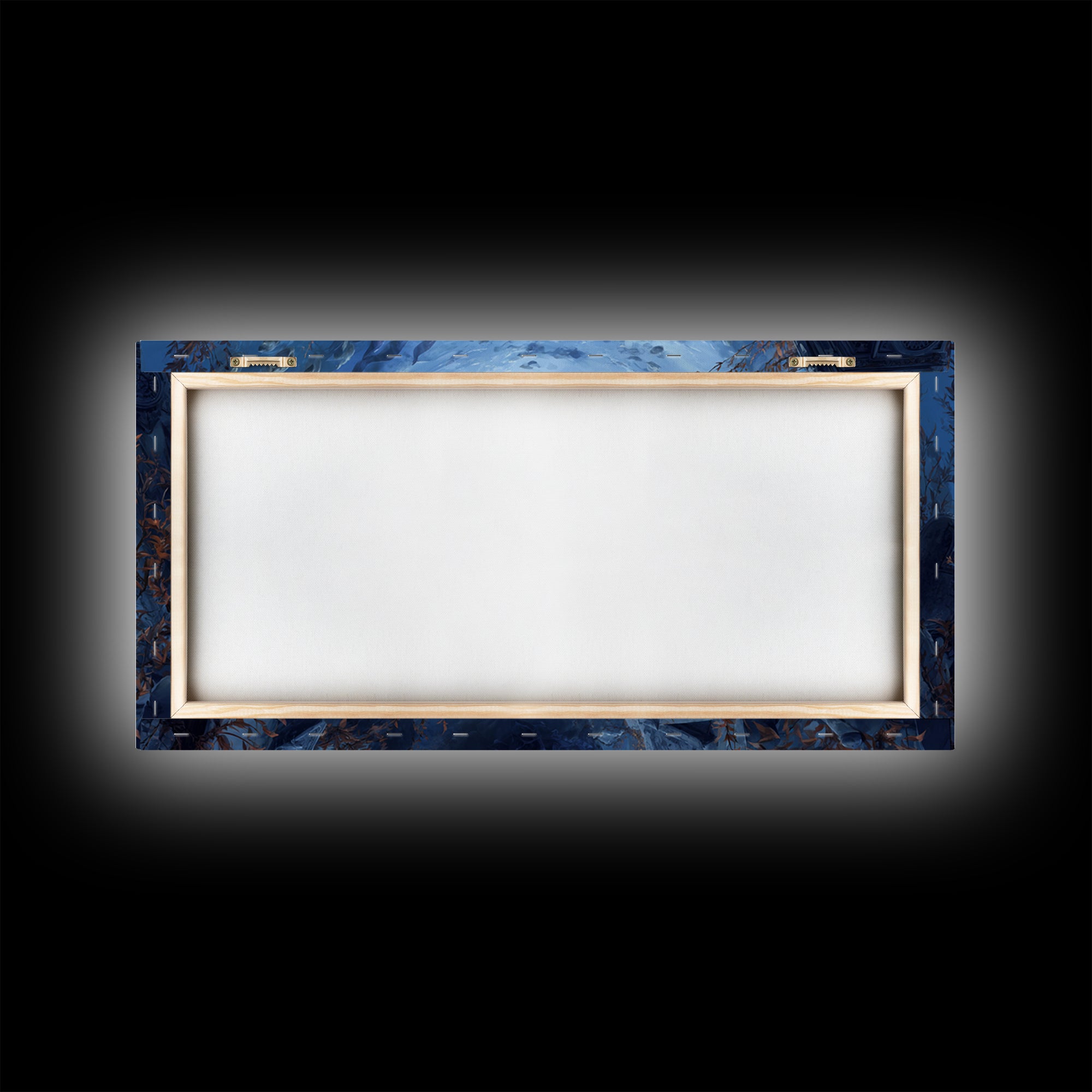 The Underwater Graveyard, Wide Panoramic Art, Haunted Gothic Art, Framed Canvas Print, Halloween Wall Decor, Gothic Home Decor