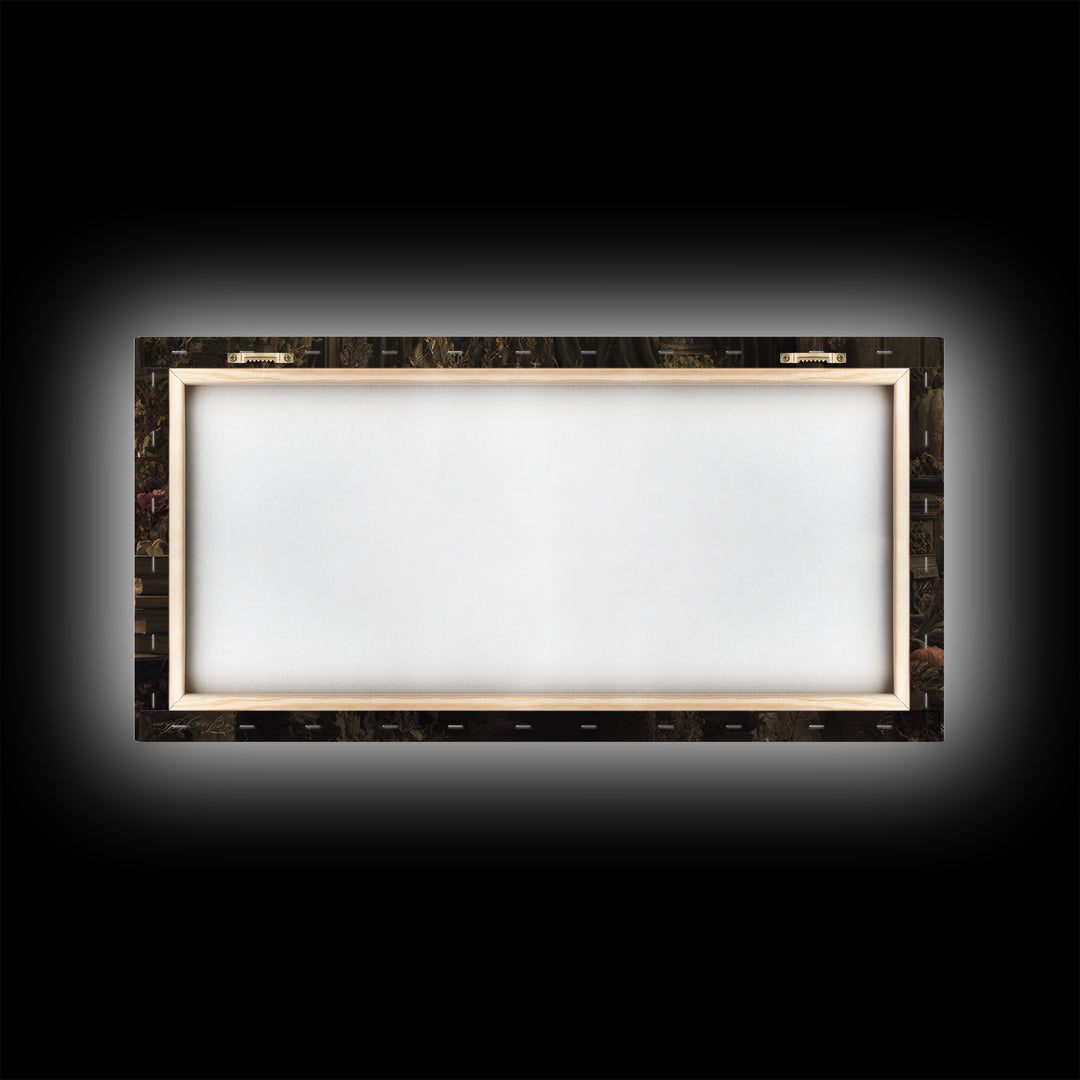 Desert Halloween, Wide Panoramic Art, Gothic Horror Wall Art, Framed Canvas Print, Halloween Wall Decor, Gothic Home Decor, Halloween Decor