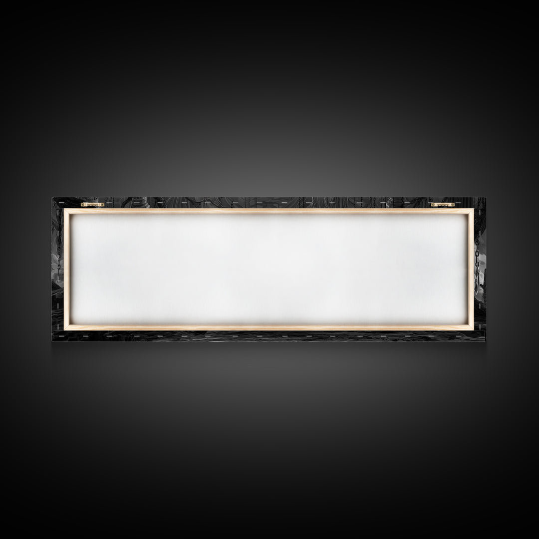 The Upside-Down Cemetery, Extra Wide Wall Art, Gothic Horror Wall Art, Framed Canvas Print, Halloween Wall Decor, Gothic Home Decor
