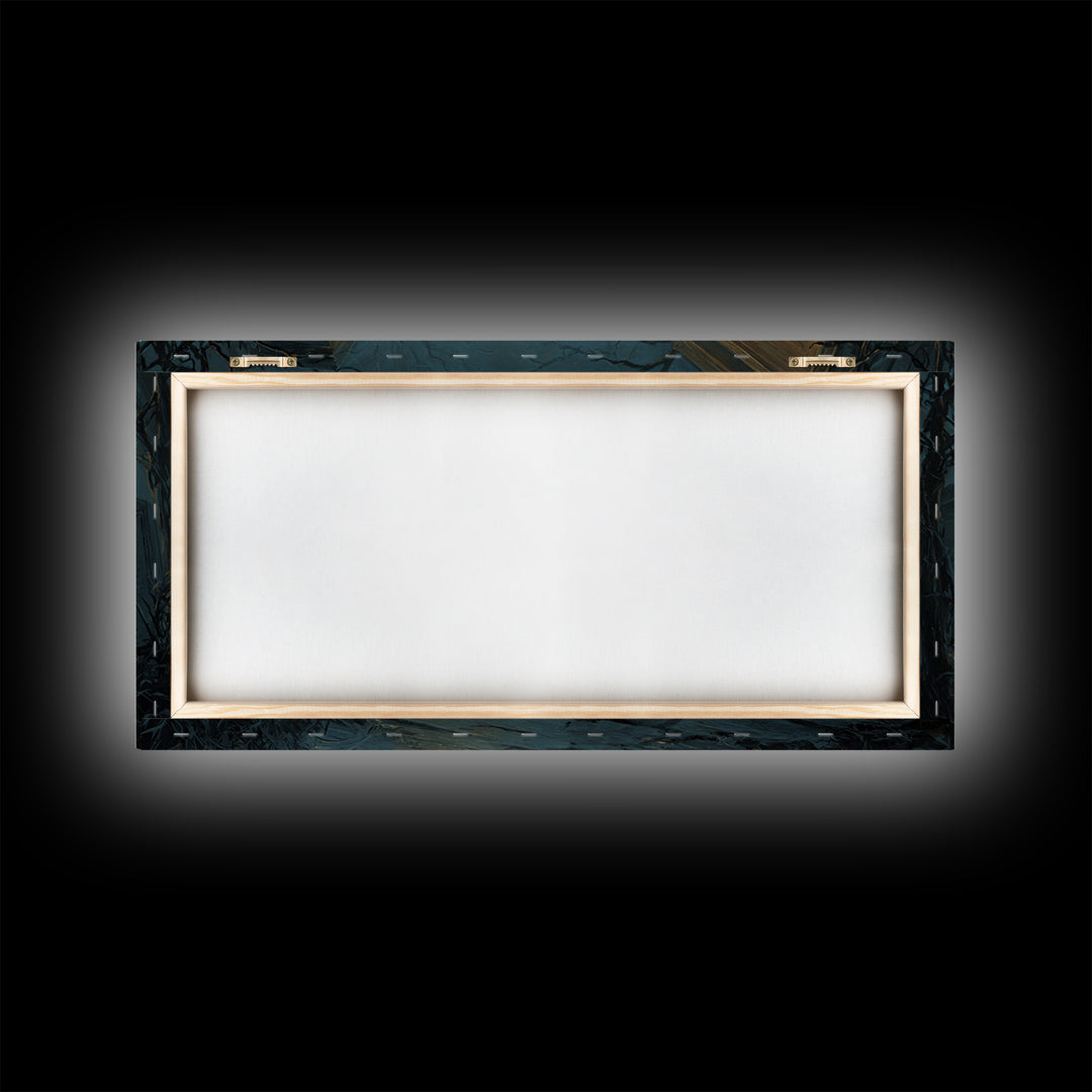 The Infinite Hallway, Wide Panoramic Art, Macabre Wall Art, Framed Canvas Print, Halloween Wall Decor, Gothic Home Decor, Horror Wall Art