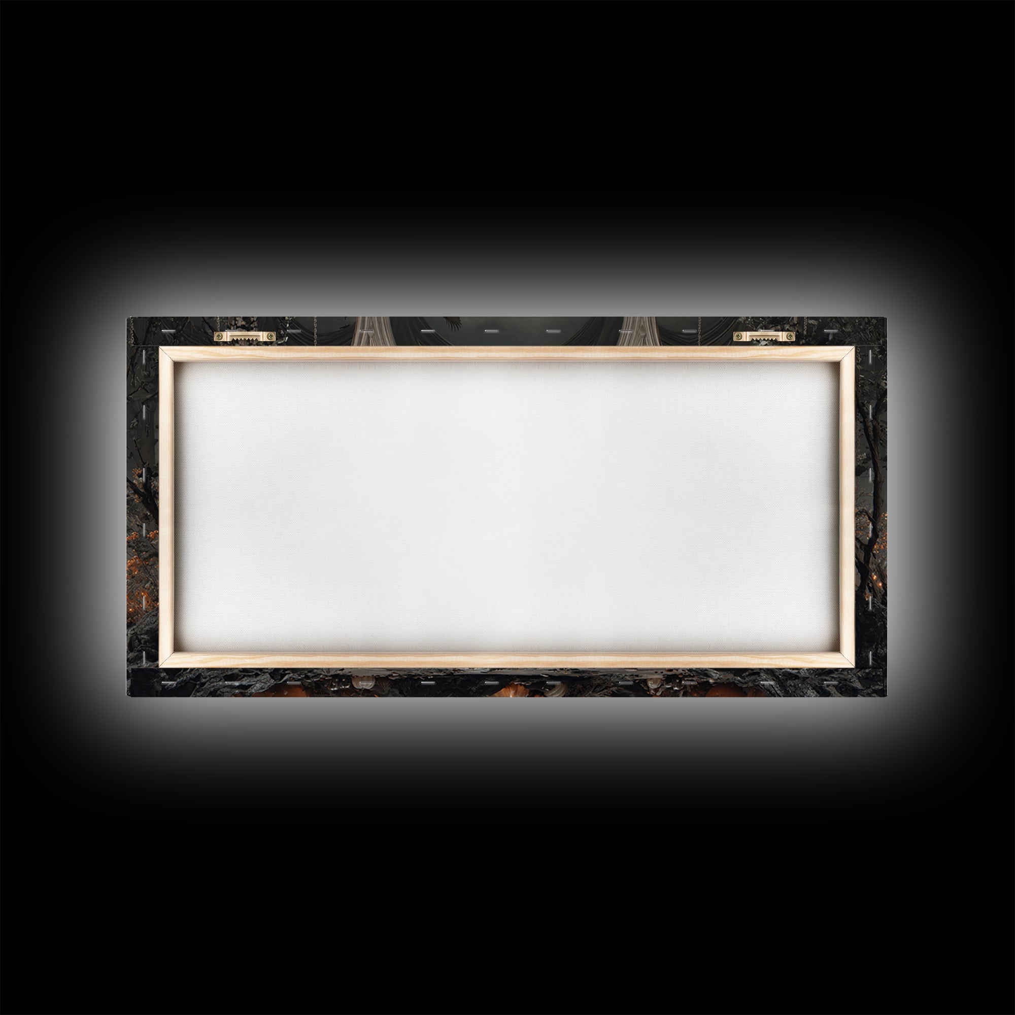 The Eclipse Summoning, Wide Panoramic Art, Spooky Home Decor, Canvas Print, Halloween Wall Decor, Gothic Home Decor, Macabre Wall Art