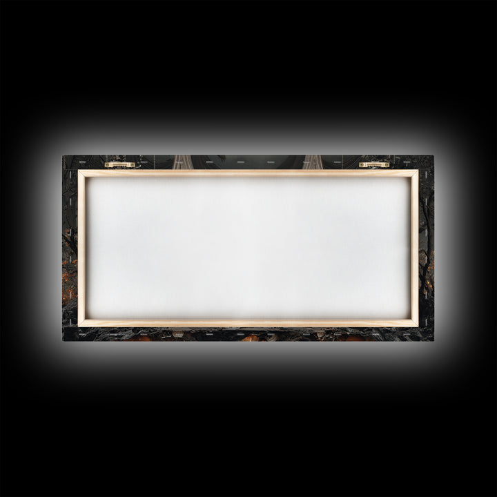 The Eclipse Summoning, Wide Panoramic Art, Spooky Home Decor, Canvas Print, Halloween Wall Decor, Gothic Home Decor, Macabre Wall Art
