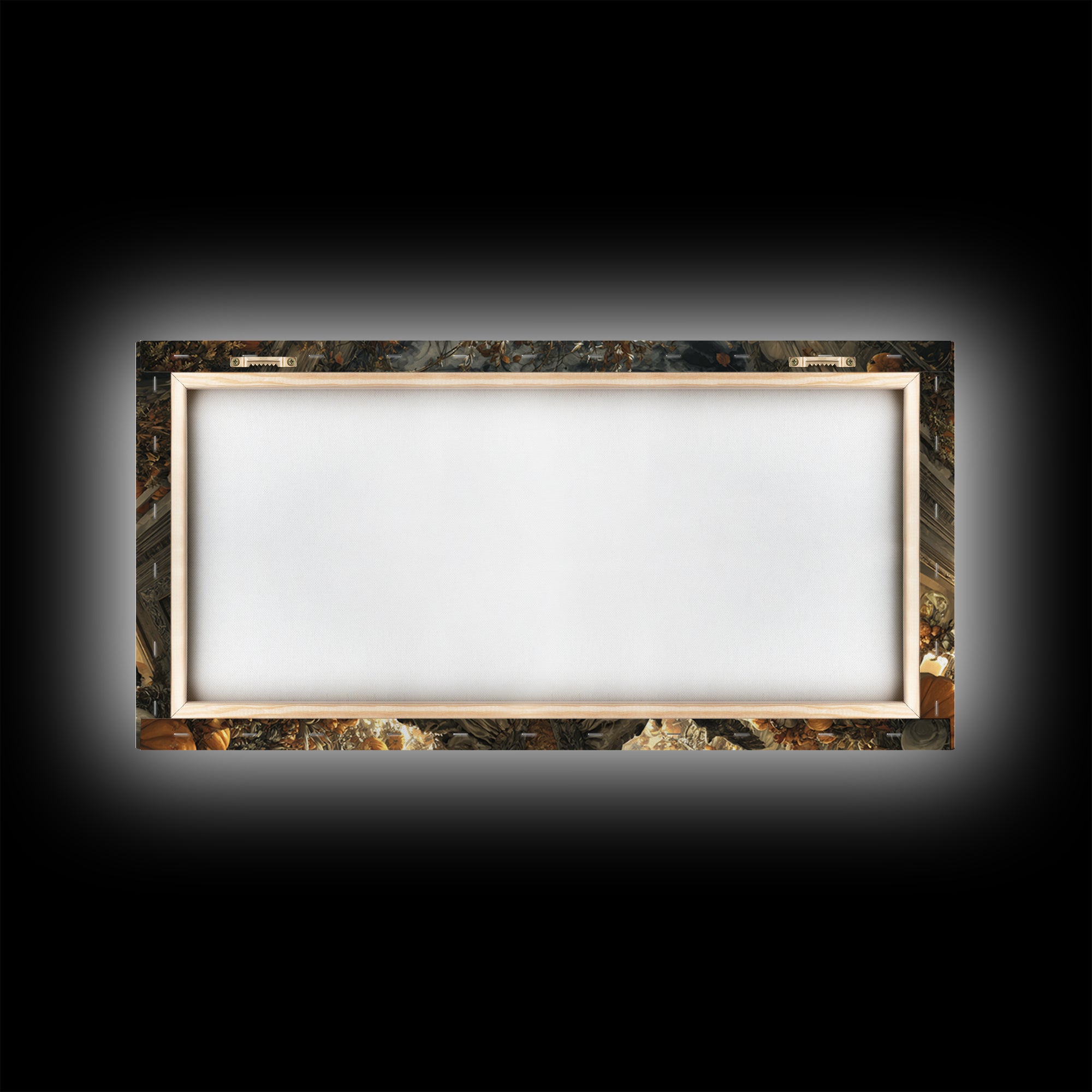 The Personification Of October, Wide Panoramic Art, Gothic Horror Wall Art, Framed Canvas Print, Halloween Wall Decor, Gothic Home Decor