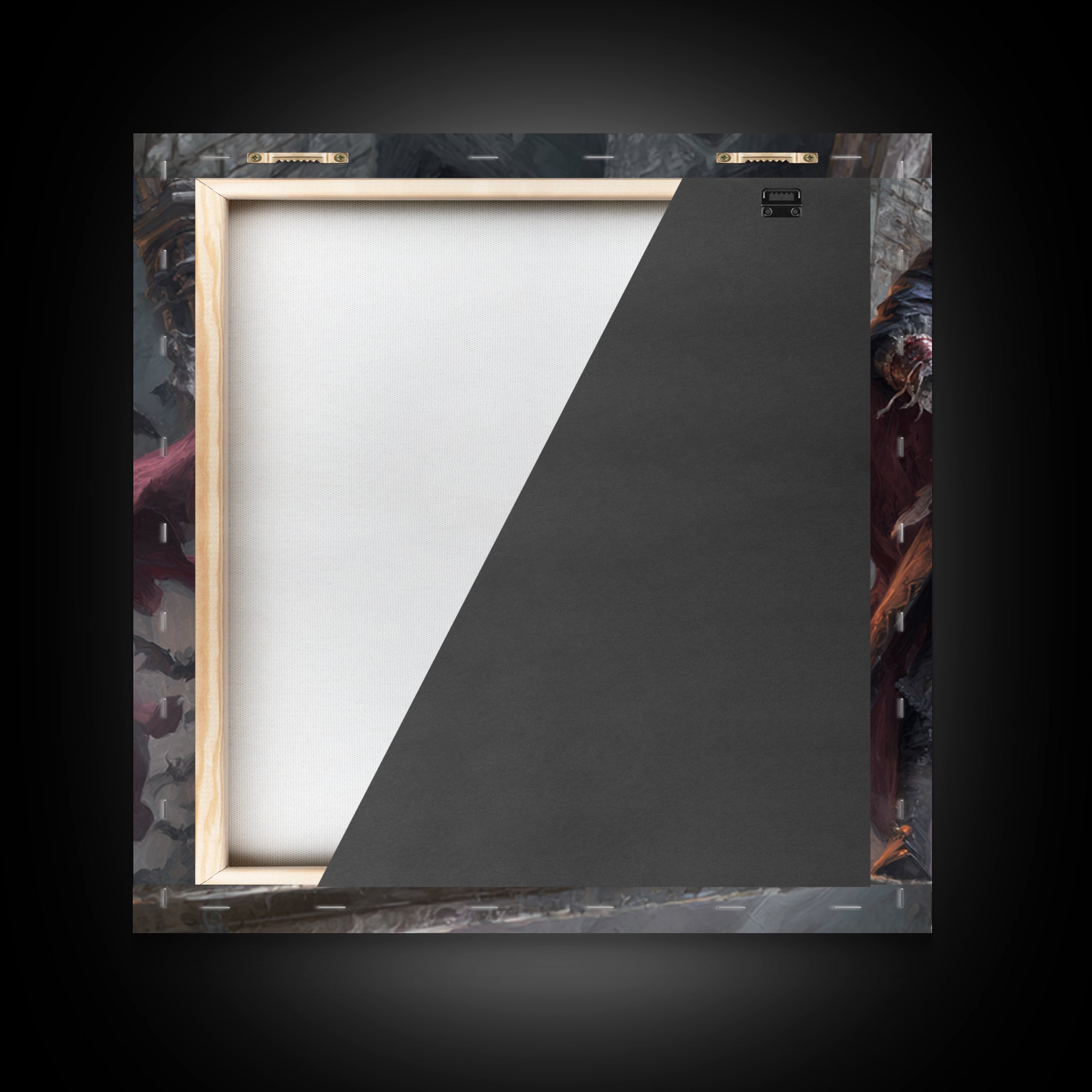 The Crimson Count Of Hollow Keep, Square Wall Art, Macabre Wall Art, Framed Canvas Print, Halloween Wall Decor, Gothic Home Decor