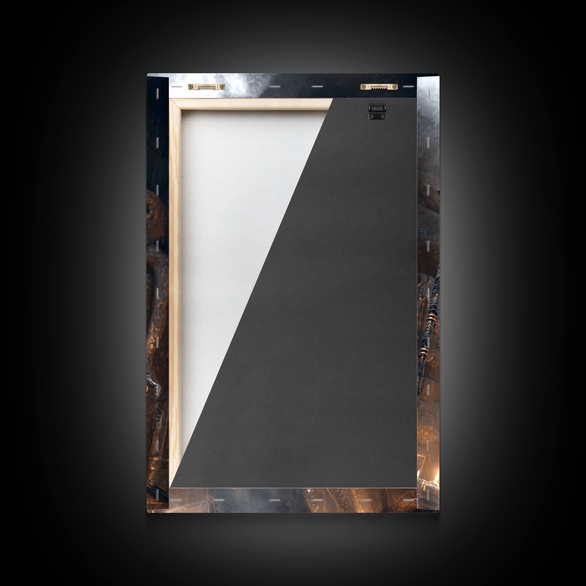 The Pharaoh Of Dustbound Silence, Vertical Wall Art, Haunted Gothic Art, Framed Canvas Print, Halloween Wall Decor, Gothic Home Decor