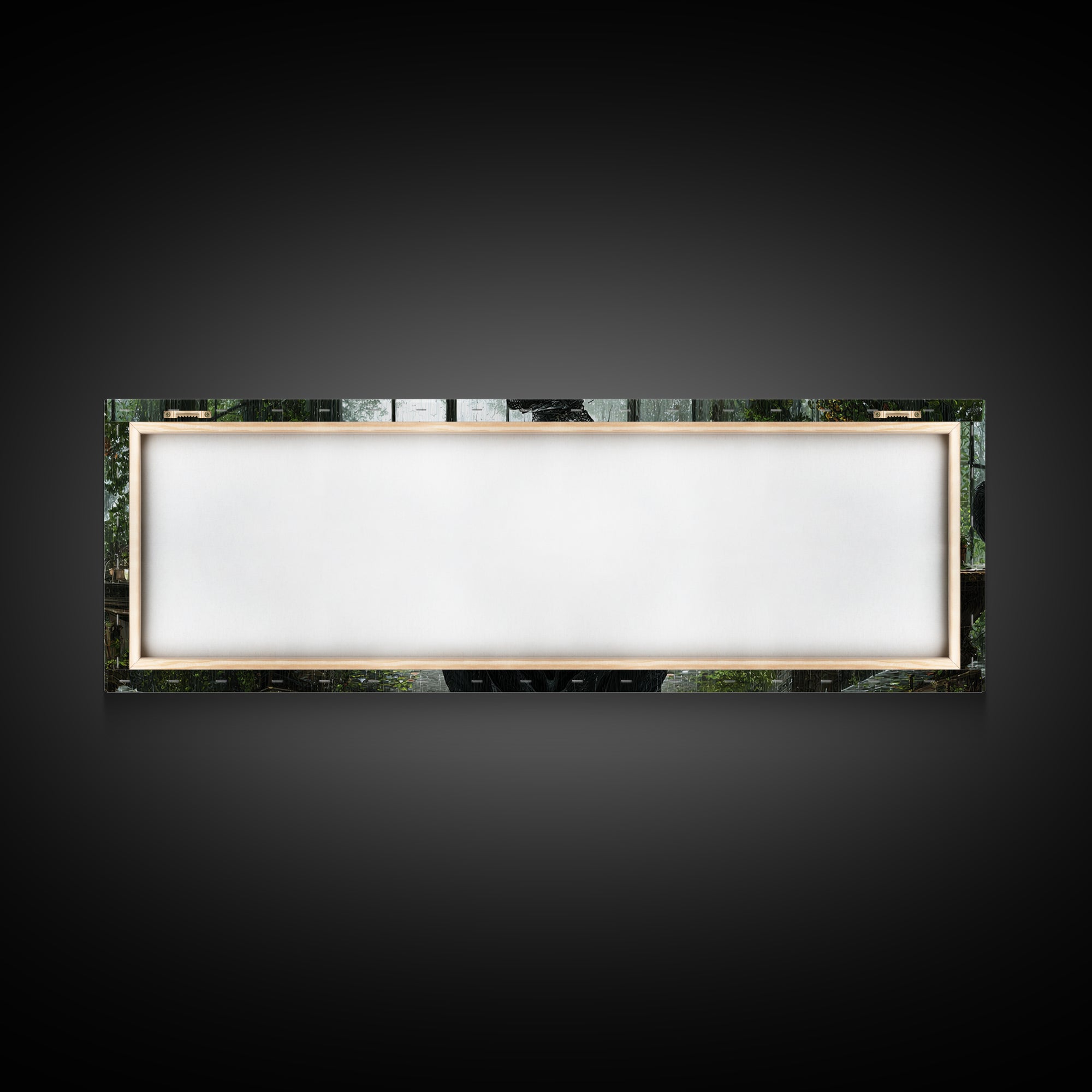 The Invisible Mourner Of Glass House, Extra Wide Wall Art, Spooky Home Decor, Canvas Print, Halloween Wall Decor, Gothic Home Decor