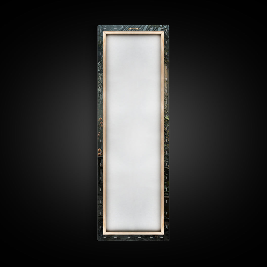 The Invisible Mourner Of Glass House, Tall Narrow Wall Art, Haunted Gothic Art, Framed Canvas Print, Halloween Wall Decor, Gothic Home Decor