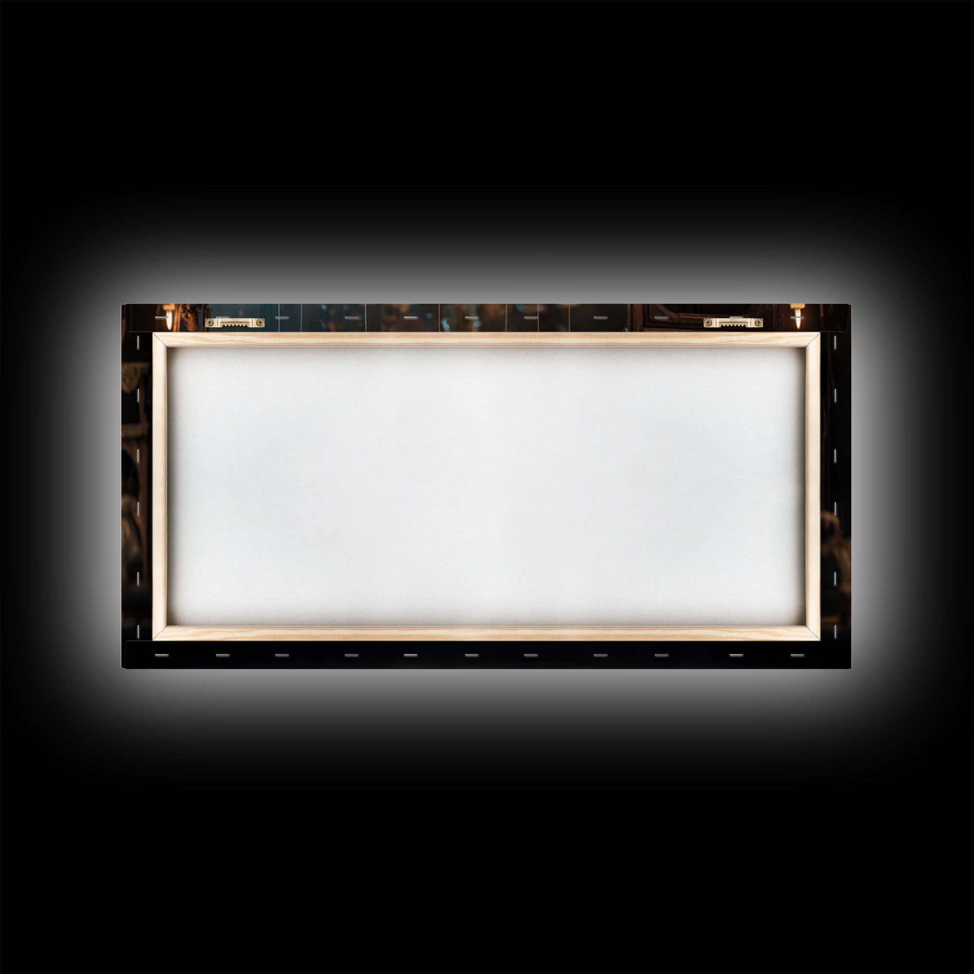 The Dollmaker Of Hollow Ward, Wide Panoramic Art, Macabre Wall Art, Framed Canvas Print, Halloween Wall Decor, Gothic Home Decor