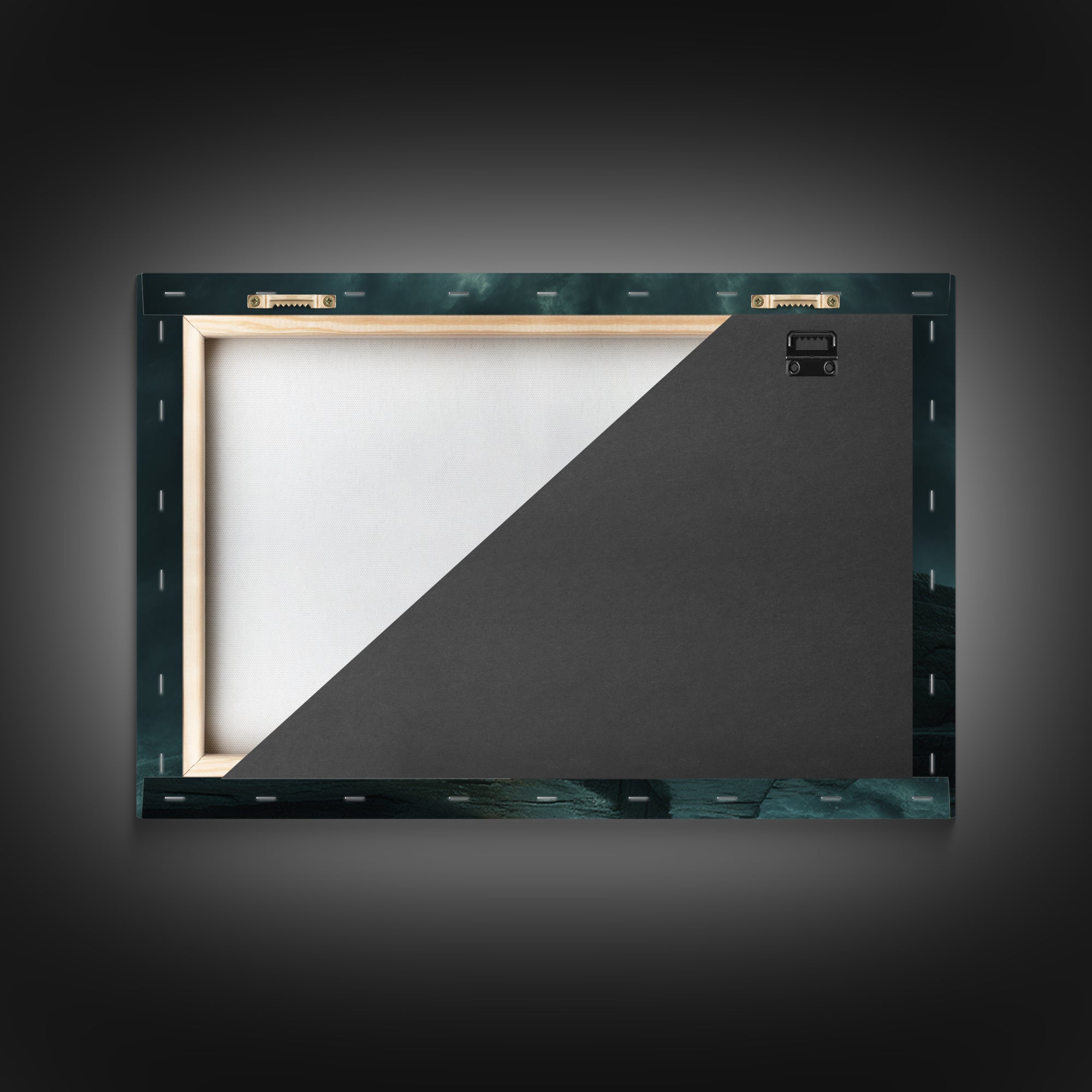 The Lantern-Bearer Of R’Lyeh, Landscape Wall Art, Spooky Home Decor, Framed Canvas Print, Halloween Wall Decor, Gothic Home Decor