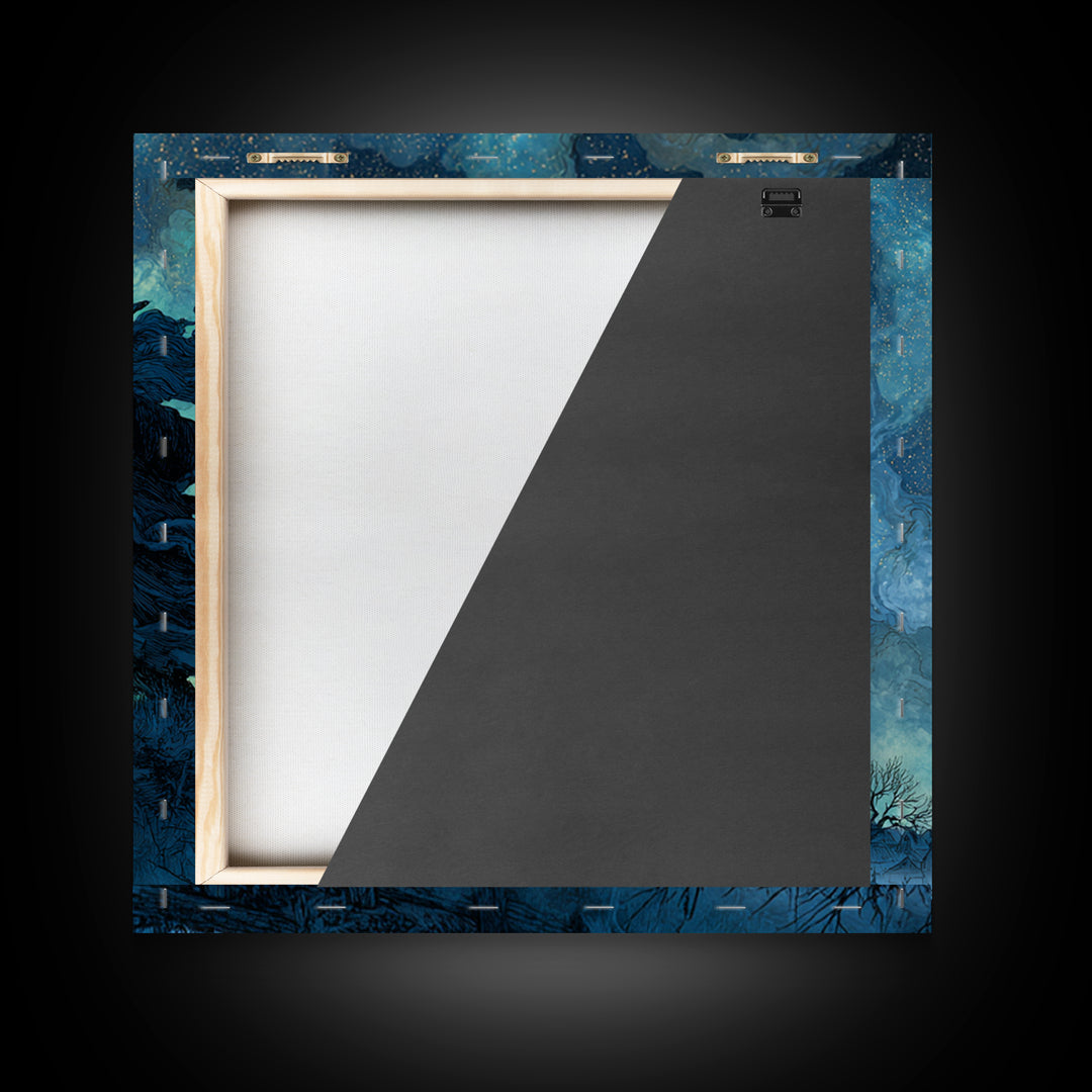 The Star-Seer Of Black Dunwich, Square Wall Art, Macabre Wall Art, Canvas Print, Halloween Wall Decor, Gothic Home Decor, Halloween Wall Art