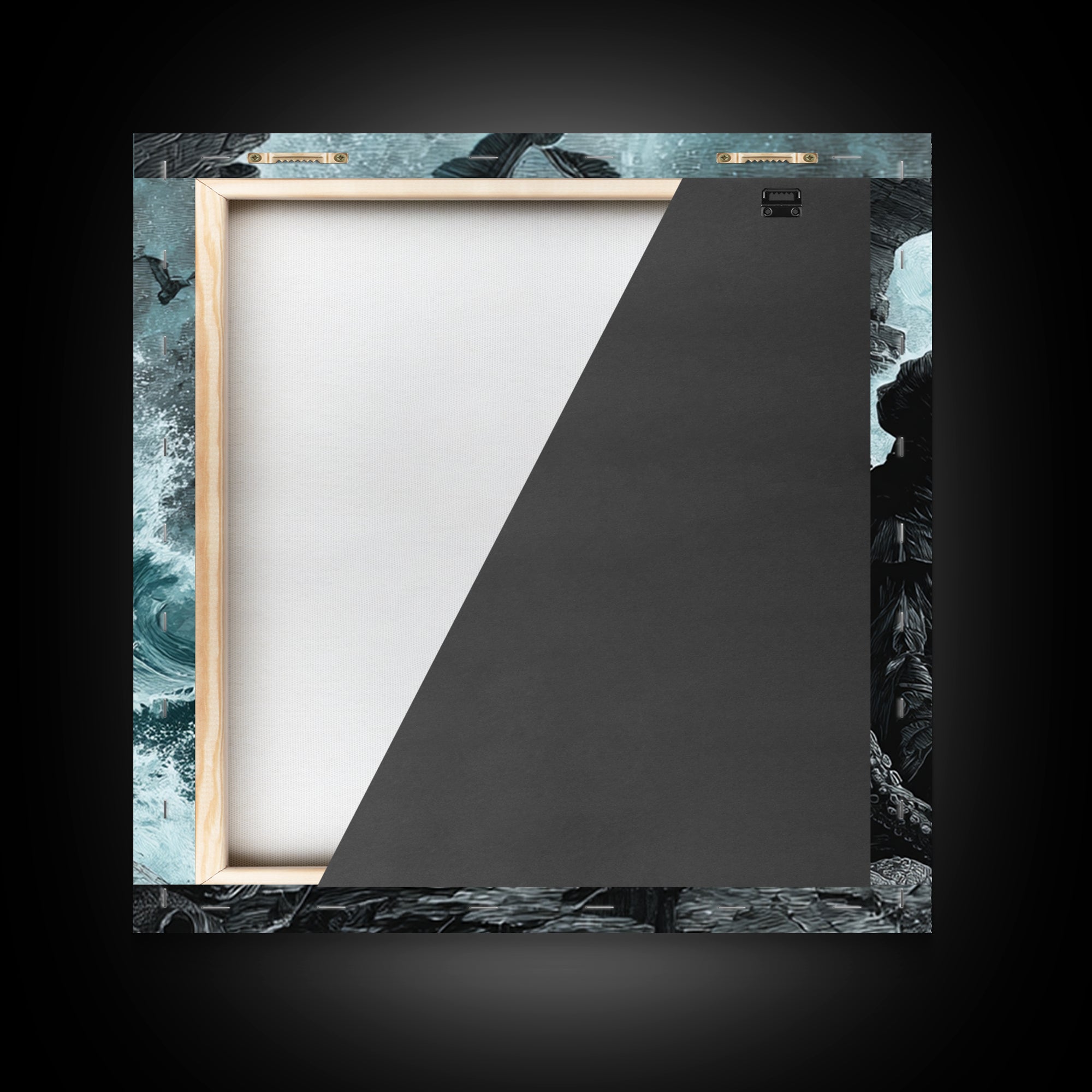 The Keeper Of The Black Reef Key, Square Wall Art, Spooky Home Decor, Framed Canvas Print, Halloween Wall Decor, Gothic Home Decor