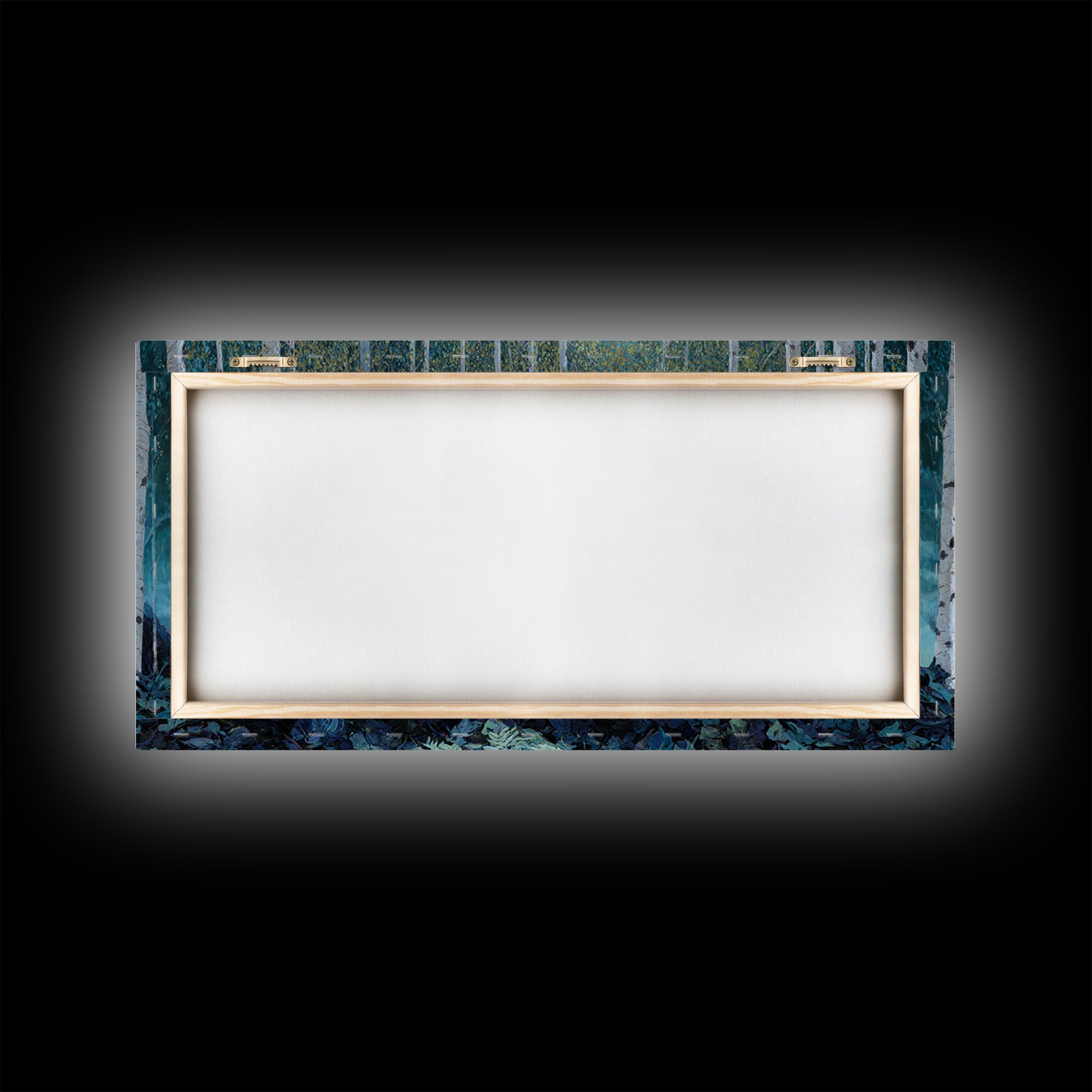 The Sleeper In The Birch Grove, Wide Panoramic Art, Lovecraftian Horror Art, Framed Canvas Print, Halloween Wall Decor, Gothic Home Decor