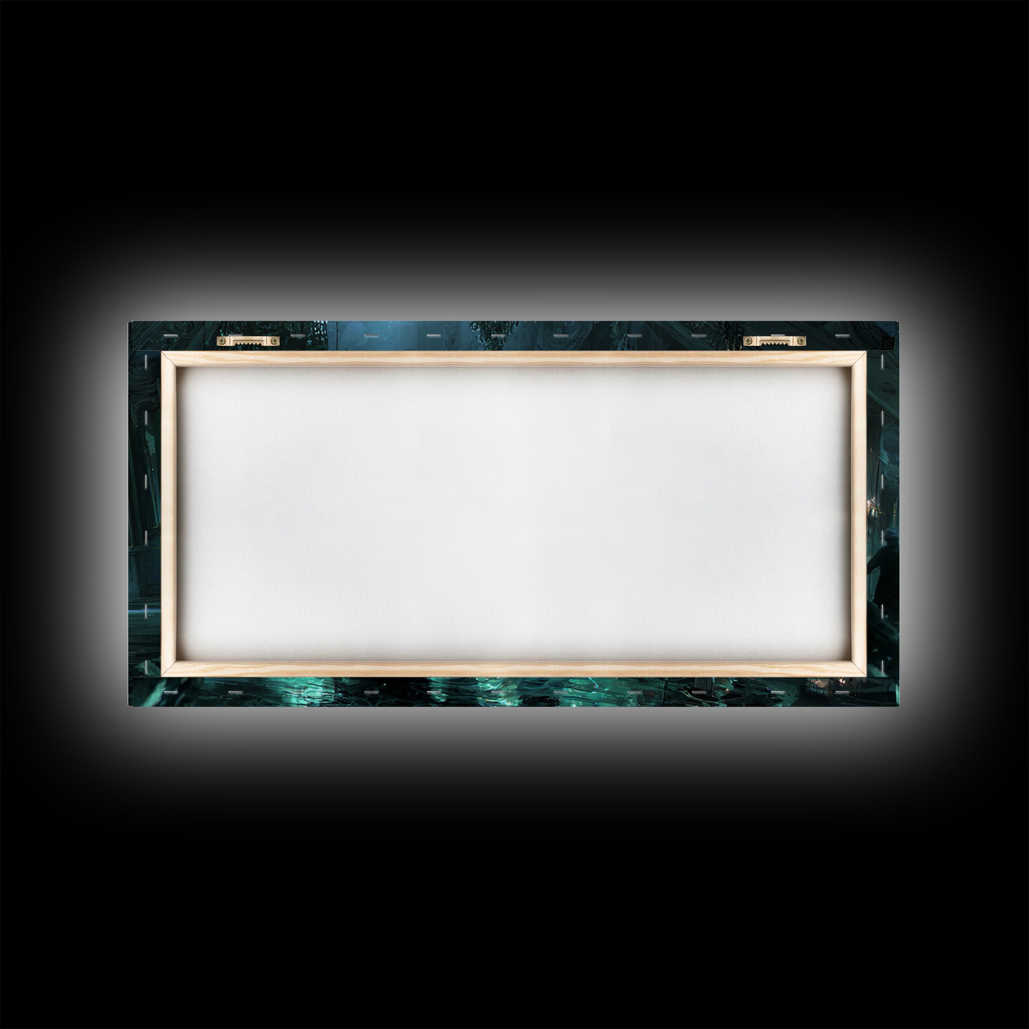 The Ballroom Of Silent Shoggoths, Wide Panoramic Art, Gothic Horror Wall Art, Framed Canvas Print, Halloween Wall Decor, Gothic Home Decor