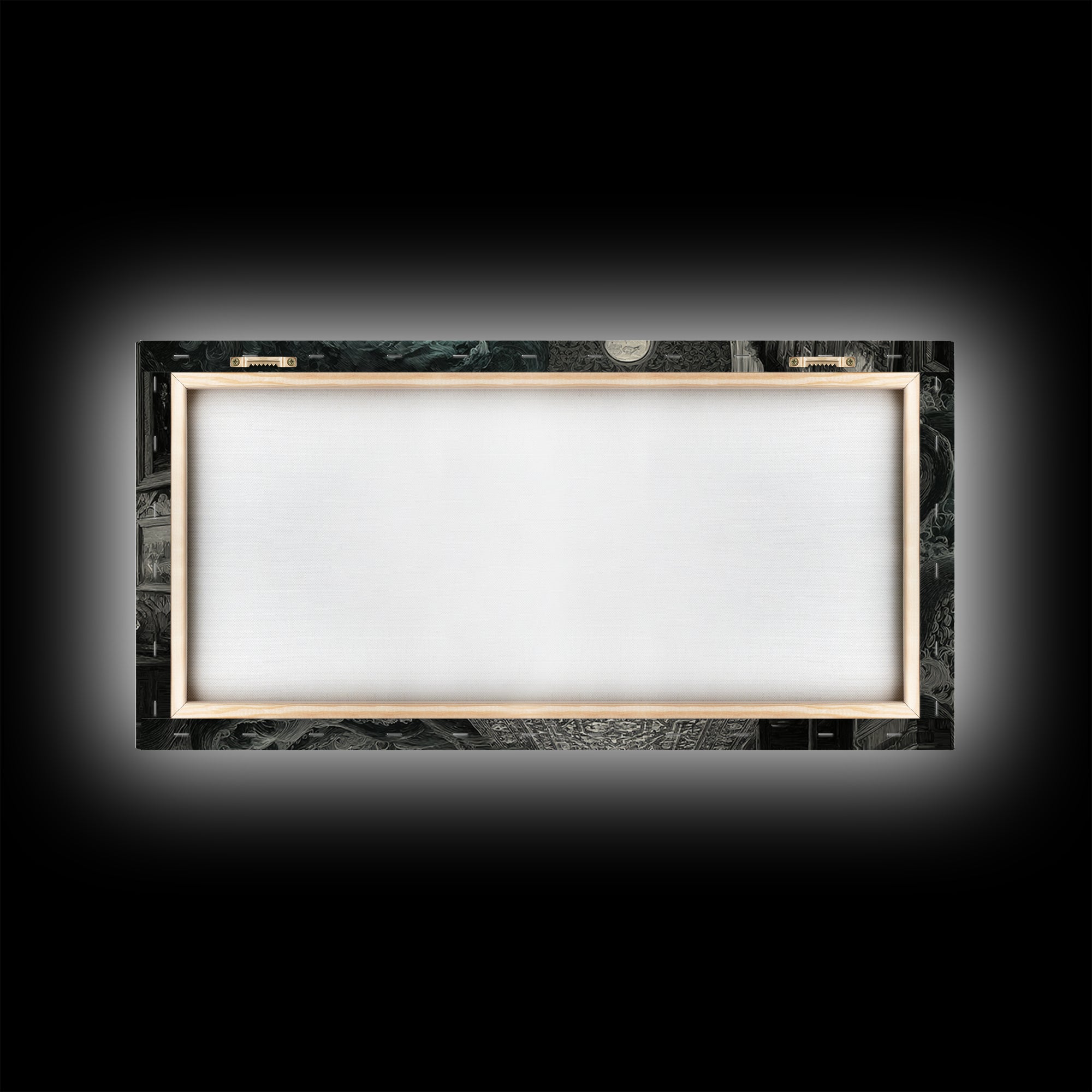 The Thirteenth Door Of Arkham House, Wide Panoramic Art, Gothic Horror Wall Art, Canvas Print, Halloween Wall Decor, Gothic Home Decor