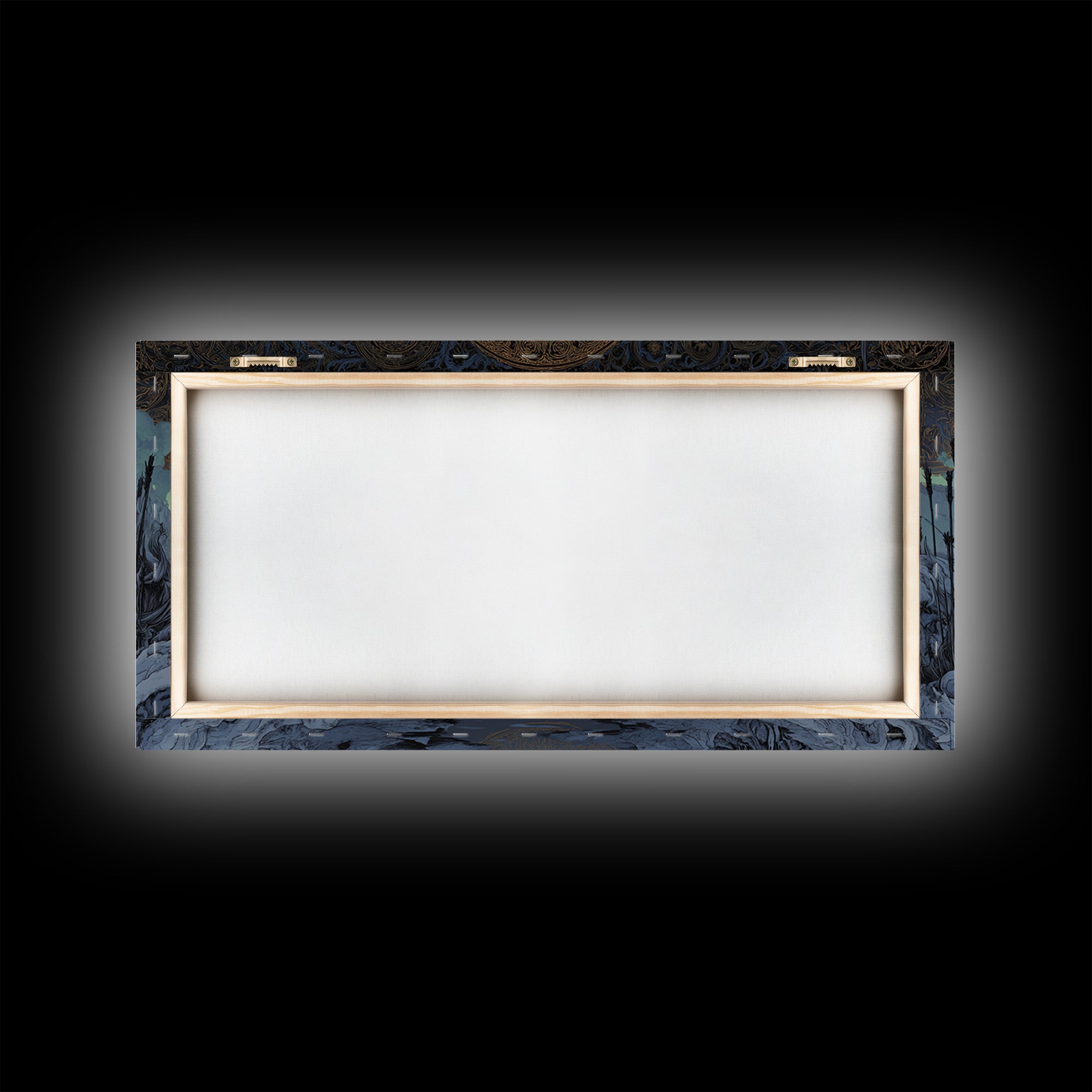 The Frost Beyond Carcosa, Wide Panoramic Art, Gothic Horror Wall Art, Framed Canvas Print, Halloween Wall Decor, Gothic Home Decor