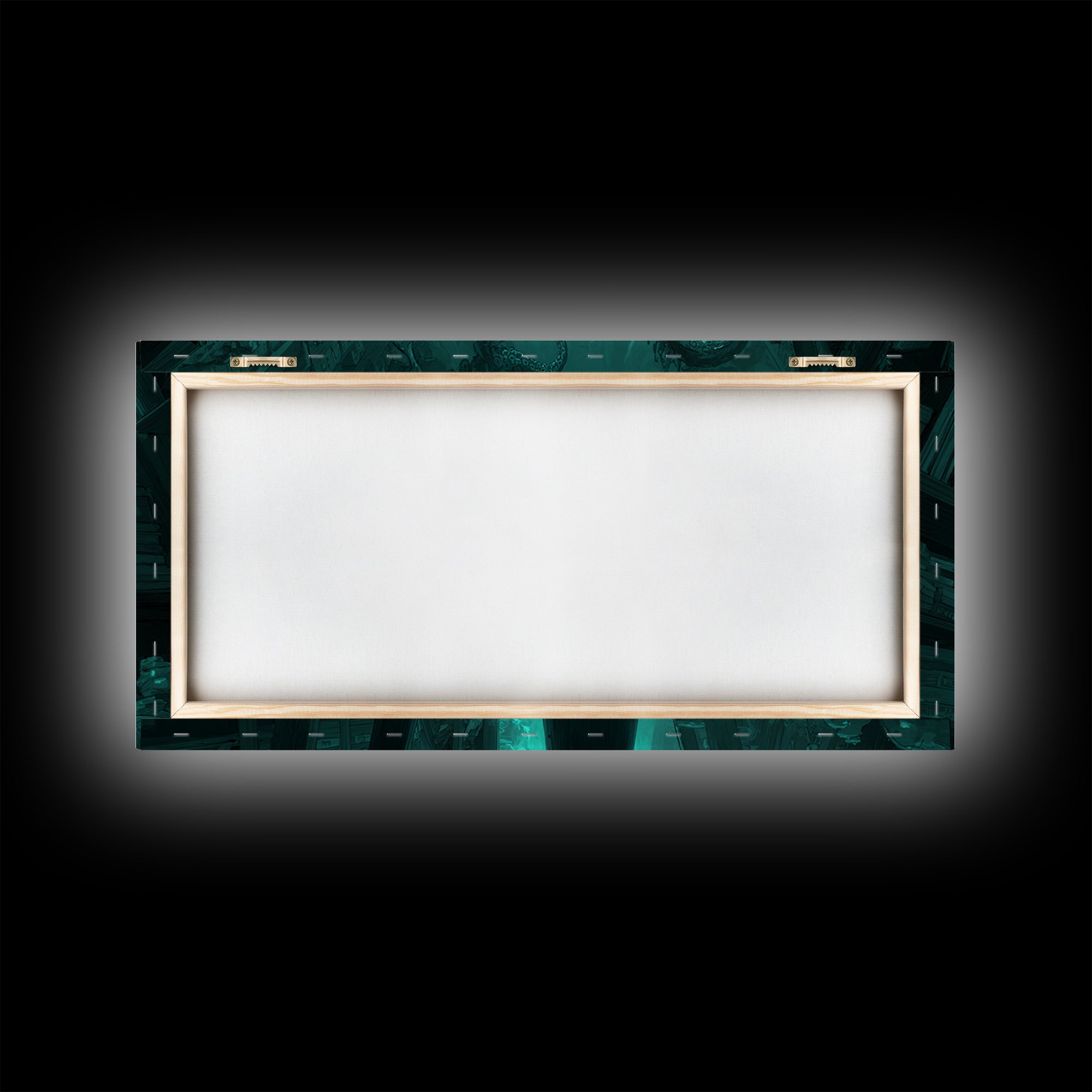The Archivist Of Dreaming Bones, Wide Panoramic Art, Gothic Horror Wall Art, Framed Canvas Print, Halloween Wall Decor, Gothic Home Decor