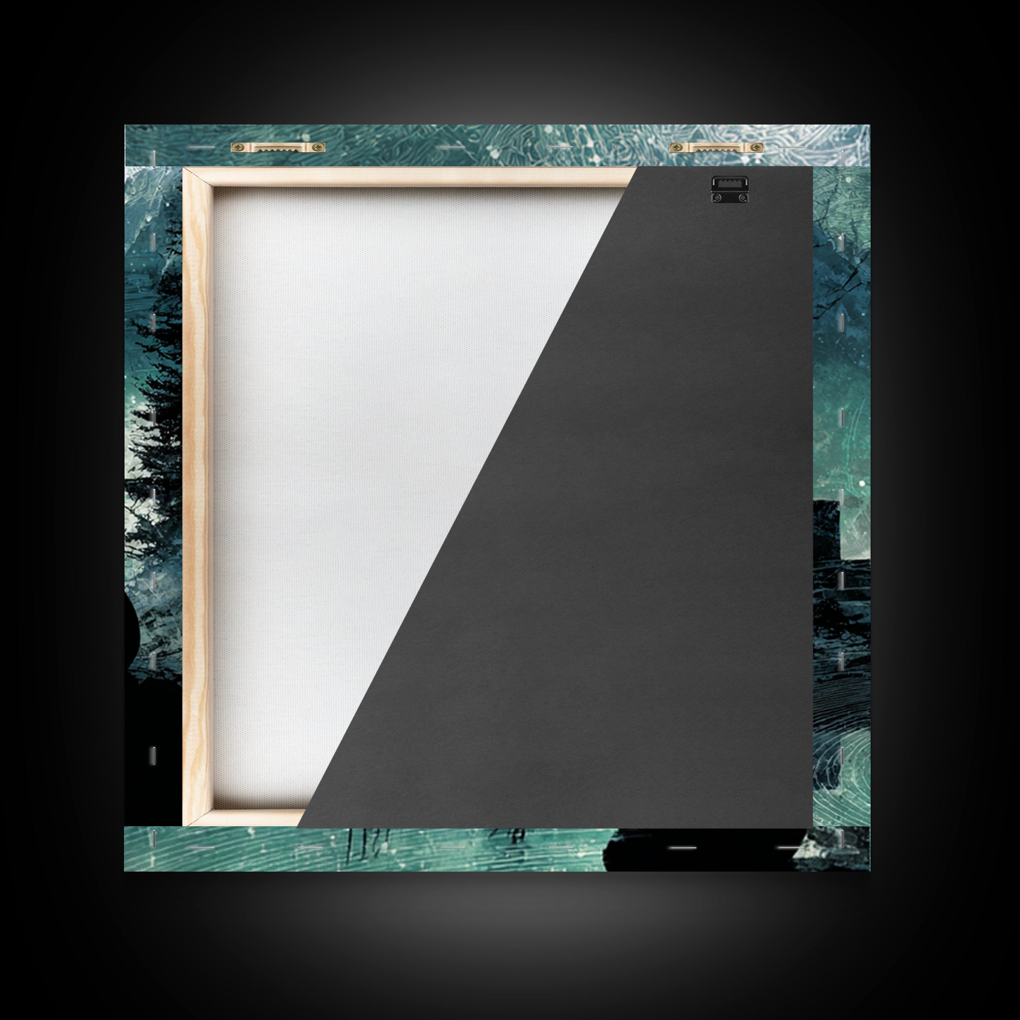 The Mirror Lake Of Lost Constellations, Square Wall Art, Dark Halloween Decor, Canvas Print, Halloween Wall Decor, Gothic Home Decor