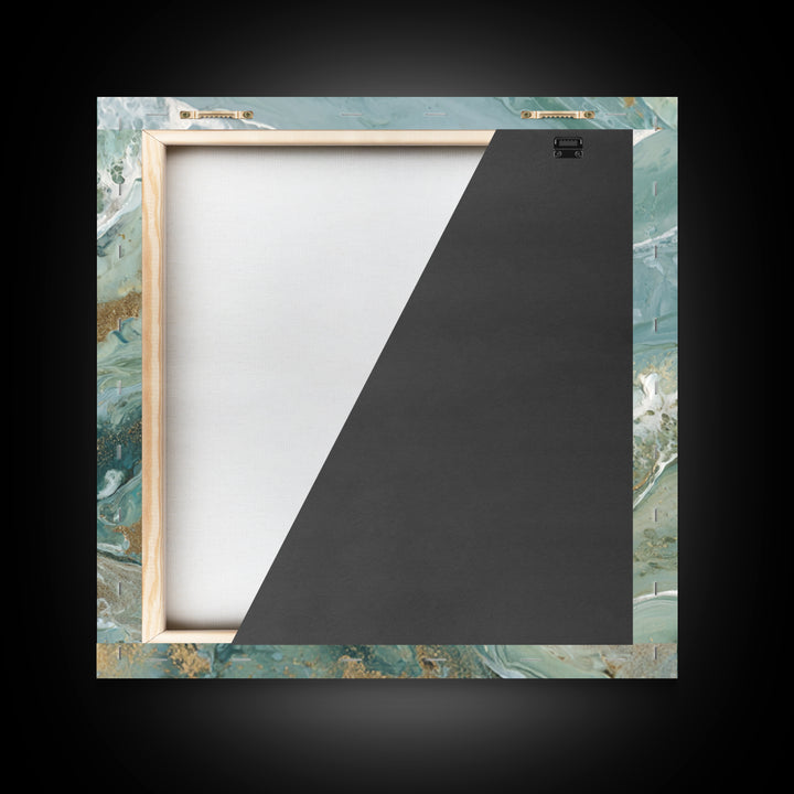 Calming Abstract Ocean Waves Framed Canvas Print, Dental Office Art, Dental Hygiene, Office Decor, Calm, Medical Office Art, DOA-1x1-1