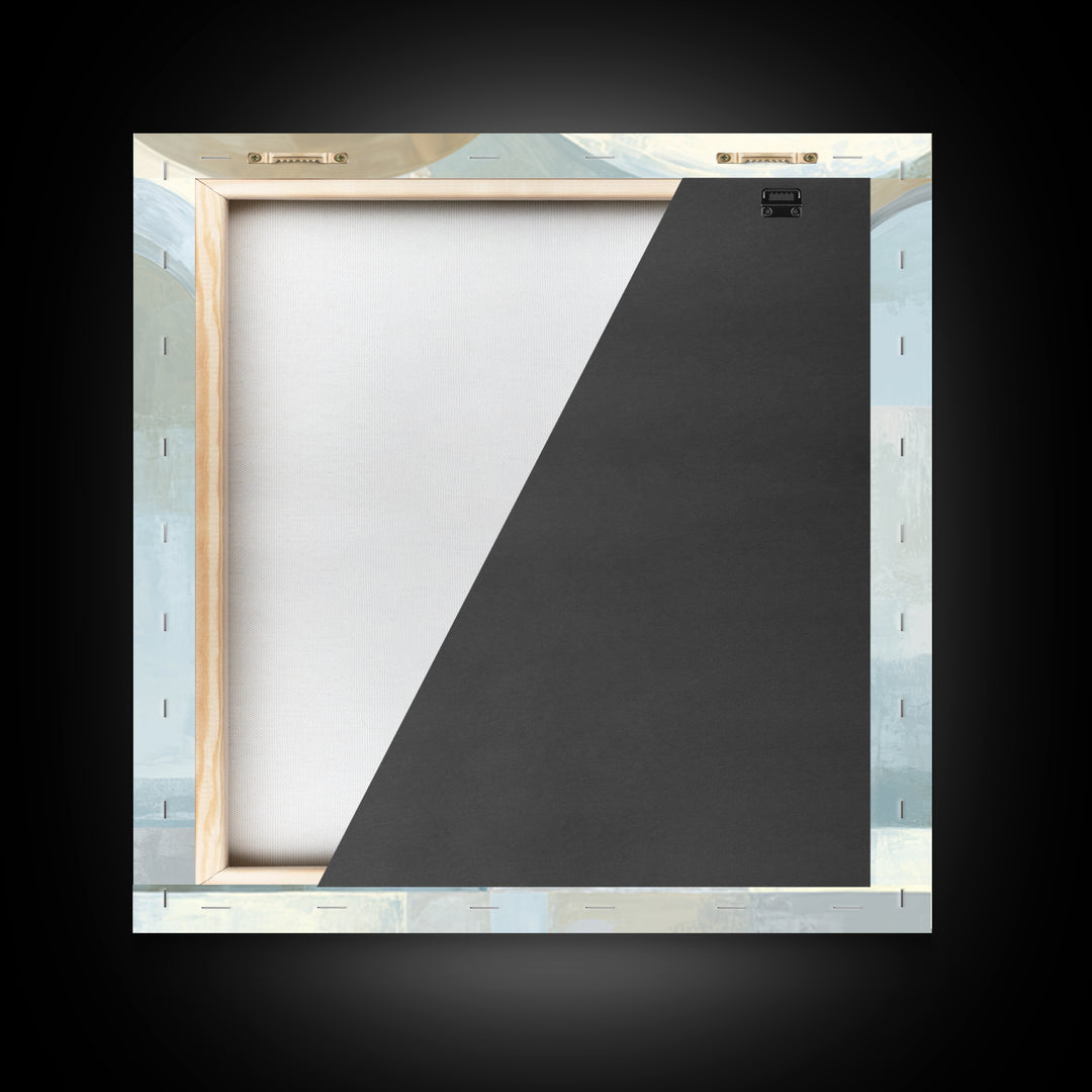 Light Scandinavian Abstract Arches Framed Canvas Print, Dental Office Art, Dental Assistant, Office Decor, Fine Art, Calm, DOA-1x1-65
