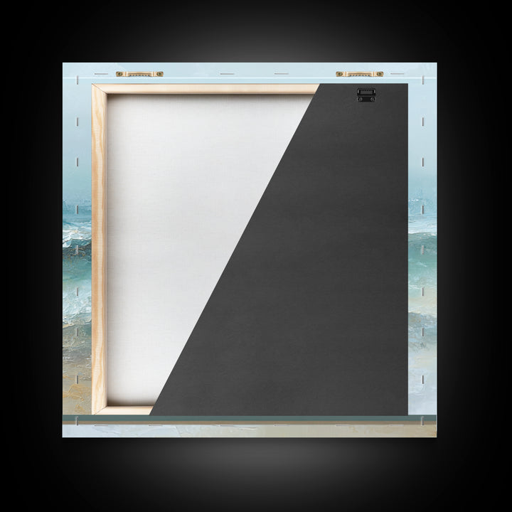 Calming Abstract Ocean Waves Framed Canvas Print, Dental Office Art, Dentist Art, Office Decor, Watercolor Art, Calm, DOA-1x1-73