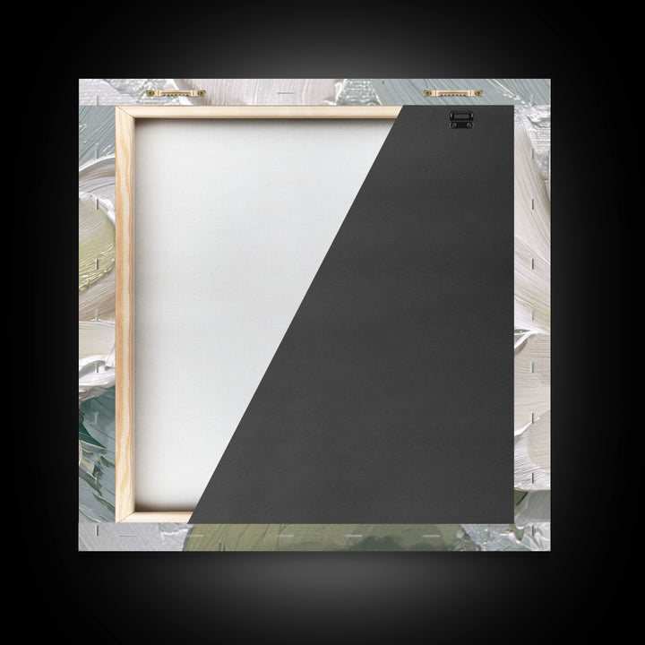 Sterile Modern Floral Painting Framed Canvas Print, Dental Office Art, Home Decor, Office Decor, Oil Painting, Calm, DOA-1x1-83
