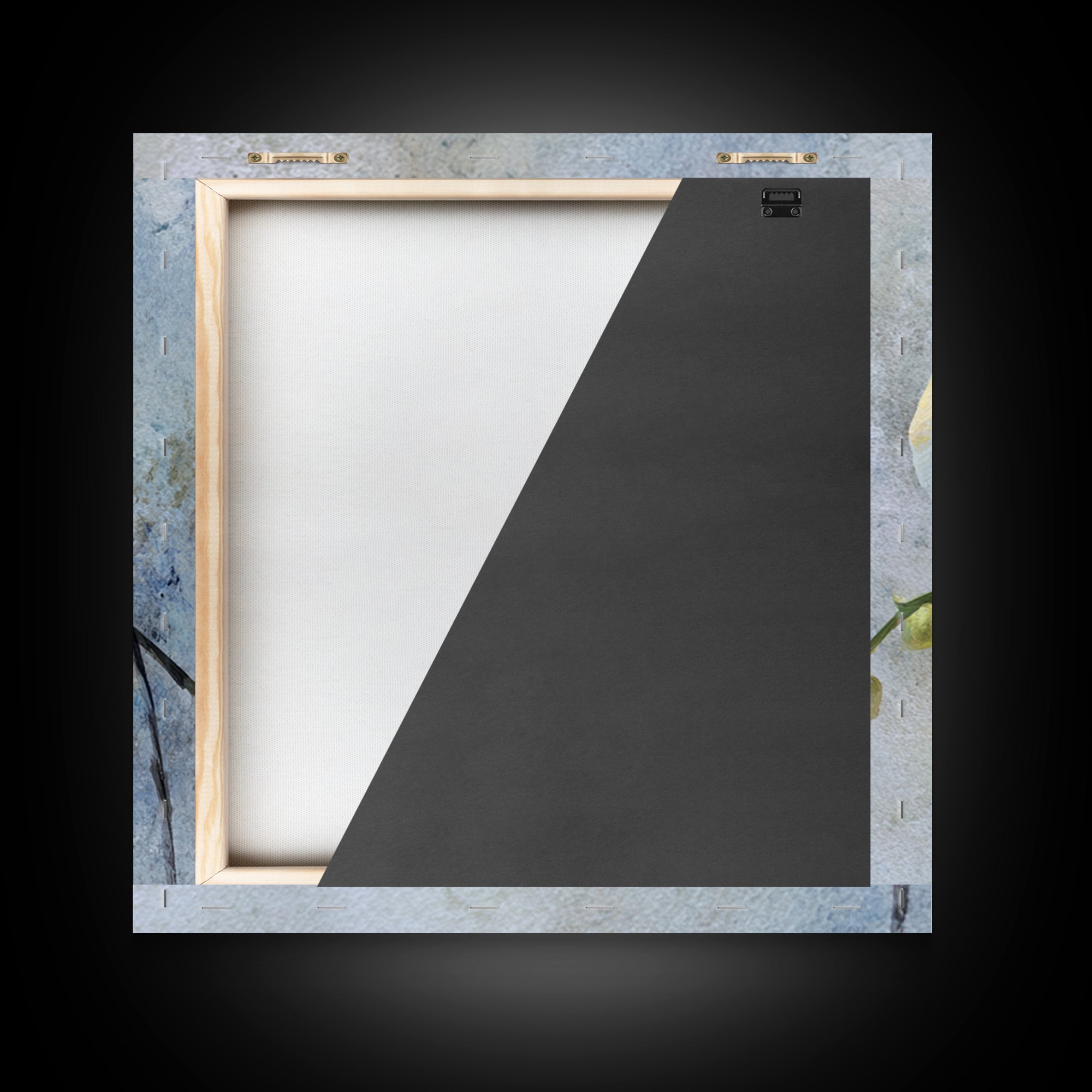 White Orchid on Stone Background Framed Canvas Print, Dental Office Art, Dental Gift, Office Decor, Abstract Art, Calm, DOA-1x1-84