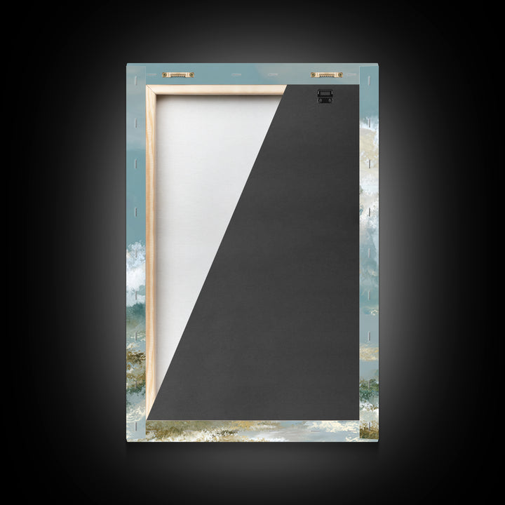 Peaceful Clouds over Open Meadow Framed Canvas Print, Dental Office Art, Modern Decor, Office Decor, Fine Art, Calm, Poster, DOA-2x3-17