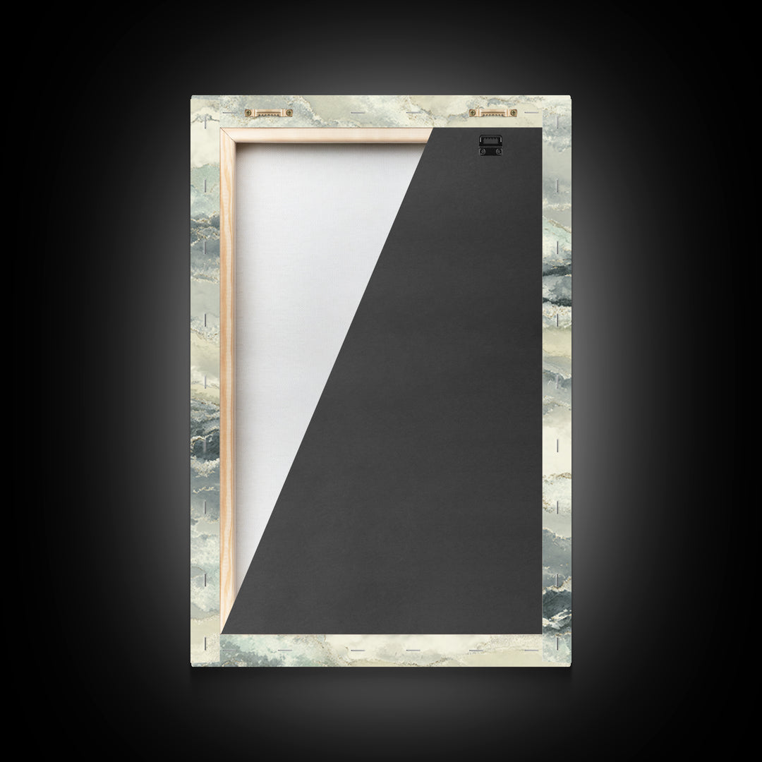 Clean Marble Texture Framed Canvas Print, Dental Office Art, Digital Artwork, Office Decor, Abstract Art, Calm, Dentist Art, DOA-2x3-56