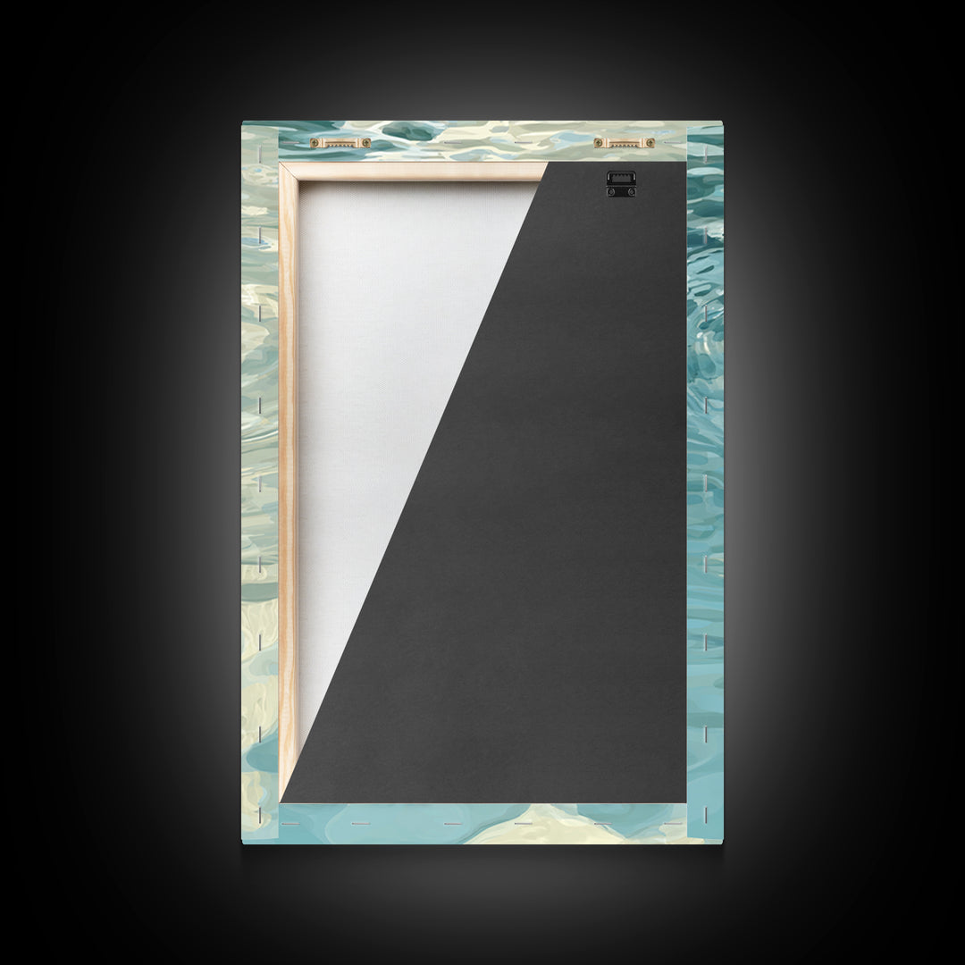 Abstract Water Ripple Pattern Framed Canvas Print, Dental Office Art, Room Decor, Office Decor, Abstract Art, Calm, DOA-2x3-69