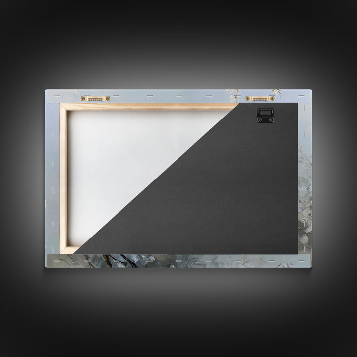 Sterile Modern Floral Painting Framed Canvas Print, Dental Office Art, Neutral Decor, Office Decor, Oil Painting, Calm, DOA-3x2-63