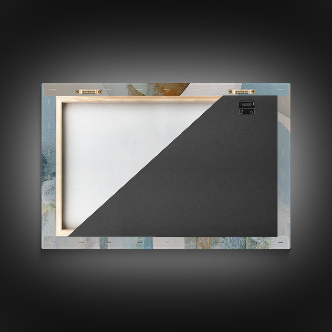Light Scandinavian Abstract Arches Framed Canvas Print, Dental Office Art, Minimalist Wall Art, Office Decor, Fine Art, Calm, DOA-3x2-69