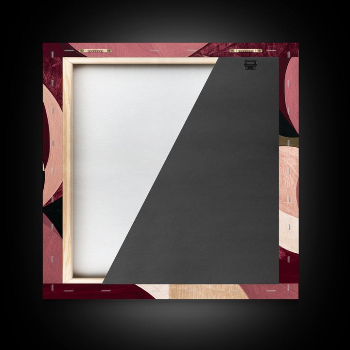 Abstract Red Wine Swirl Framed Canvas Print, Dining Room Art, Modern Wall Art, Dining Room Decor, Dining, Gallery Decor, DRA-1x1-42