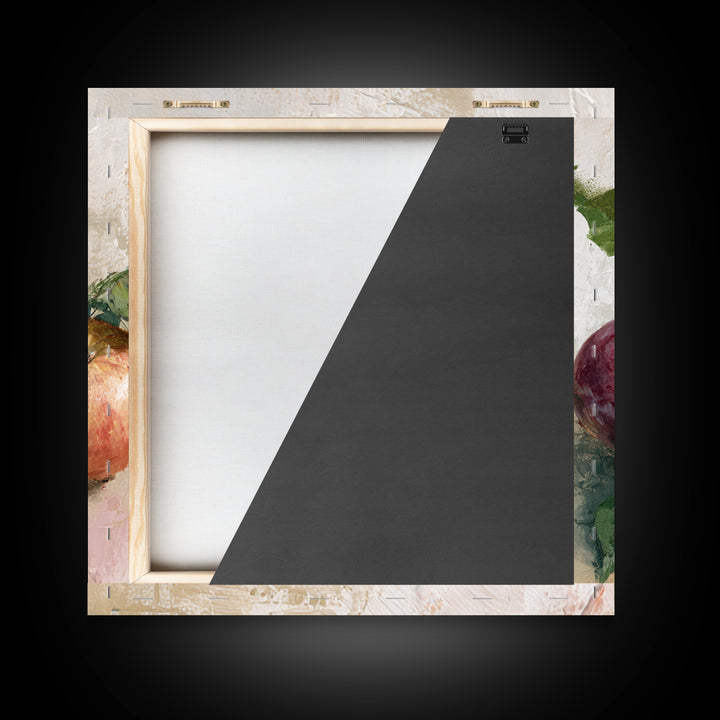 Peach and Plum Still Life Framed Canvas Print, Dining Room Art, Set of 3 Prints, Dining Room Decor, Fine Art, Dining, DRA-1x1-68