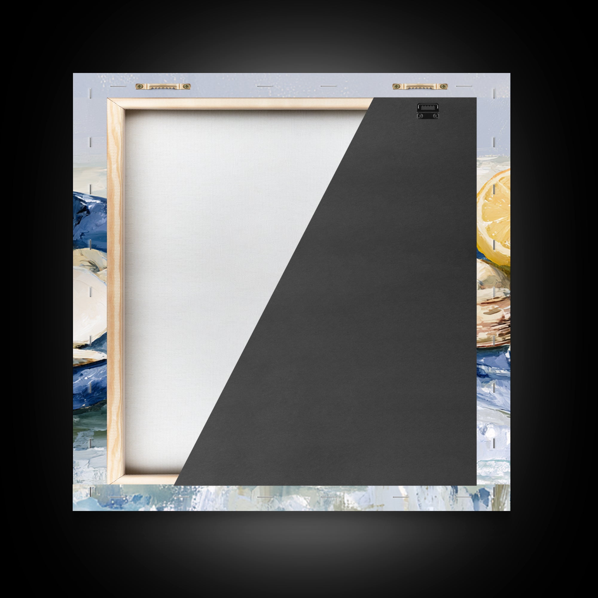Shellfish and Lemon Still Life Framed Canvas Print, Dining Room Art, Art Print, Dining Room Decor, Dining, Abstract Art, DRA-1x1-88