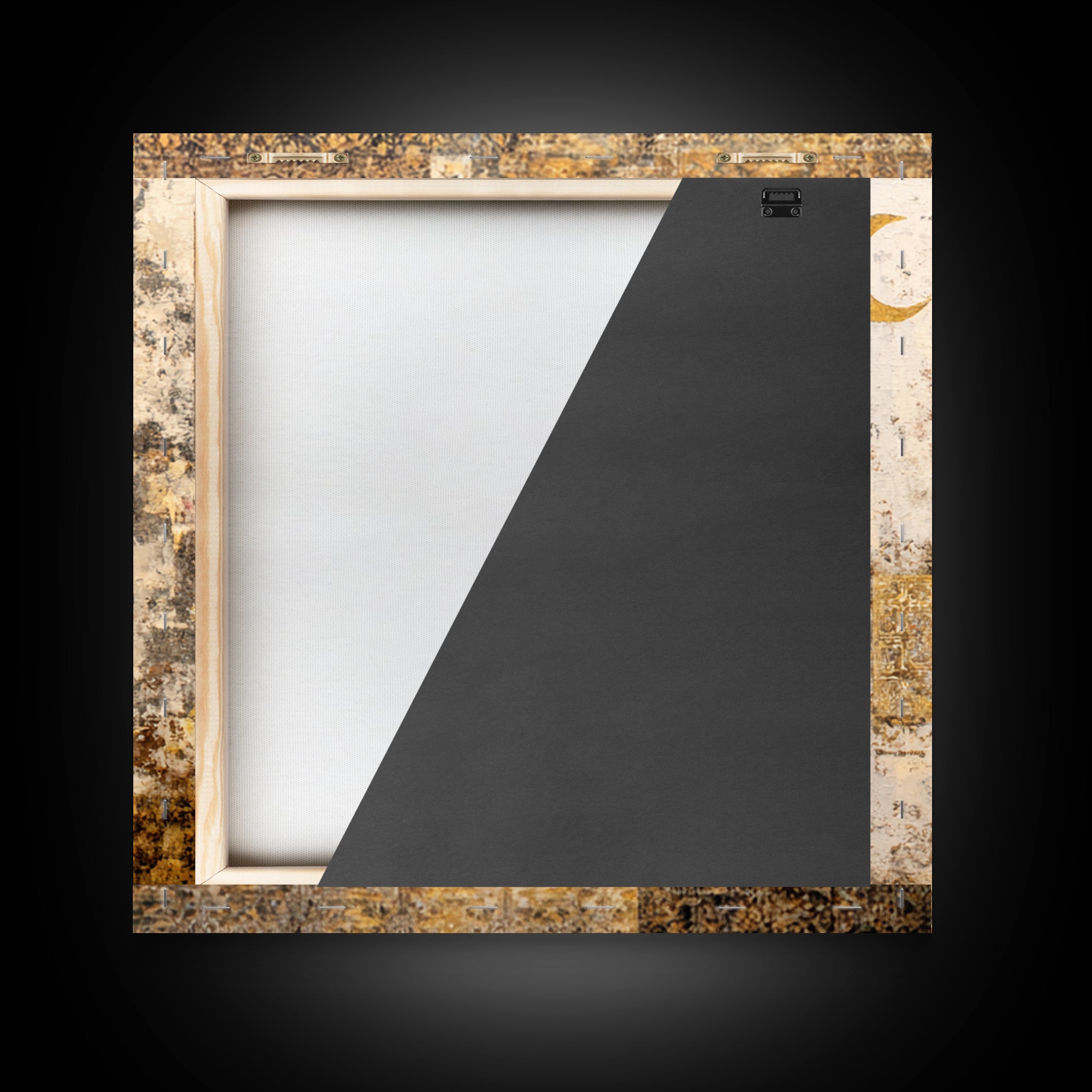 Abstract Shapes Layered Framed Canvas Print, Eclectic Art, Boho Decor, Living Room Decor, Abstract Art, Eclectic, Home Decor, ECL-1x1-100