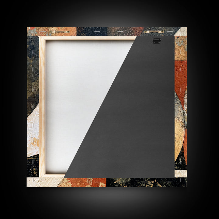 Abstract Shapes Layered Framed Canvas Print, Eclectic Art, Art Prints, Living Room Decor, Fine Art, Eclectic, Abstract Art, ECL-1x1-28