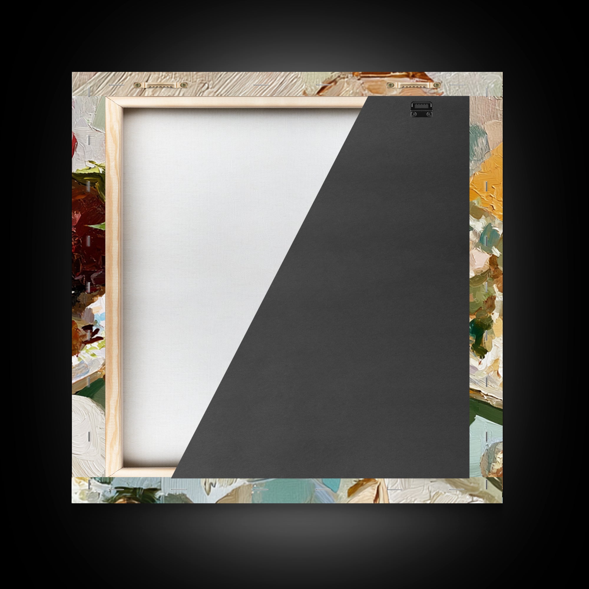 Bold Maximalist Still Life Framed Canvas Print, Eclectic Art, Modern Decor, Living Room Decor, Oil Painting, Eclectic, ECL-1x1-51