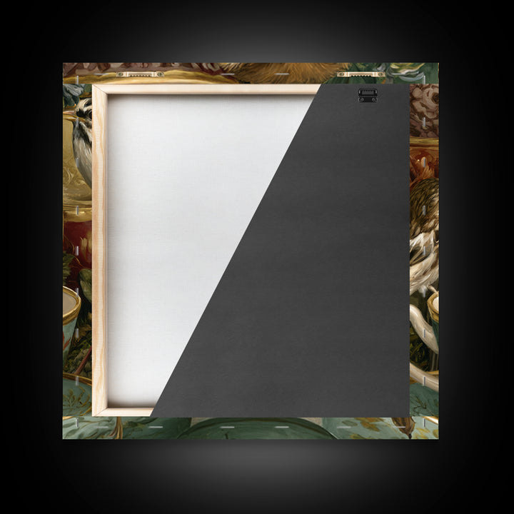 Odd Dream Garden Framed Canvas Print, Eclectic Art, Art Prints, Living Room Decor, Oil Painting, Eclectic, Abstract Art, ECL-1x1-65