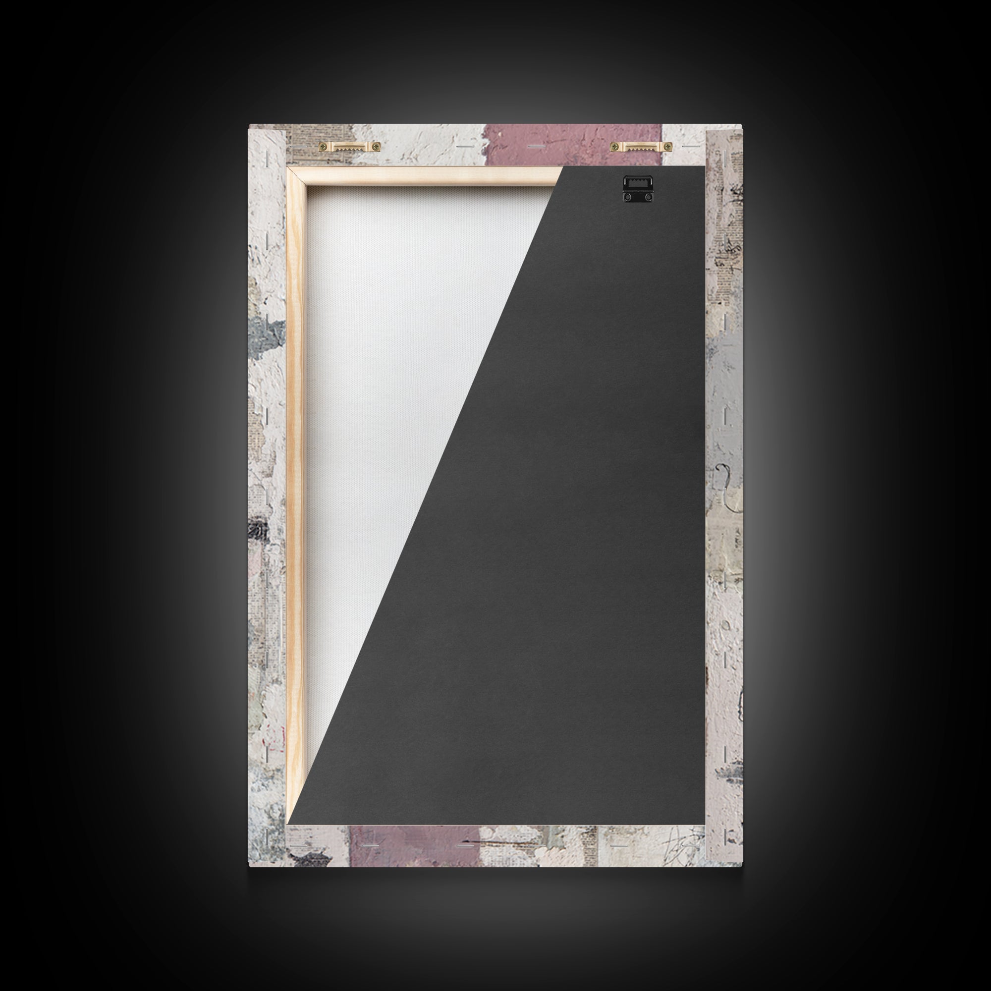 Abstract Shapes Layered Framed Canvas Print, Eclectic Art, Unique Wall Art, Living Room Decor, Abstract Art, Eclectic, ECL-2x3-60
