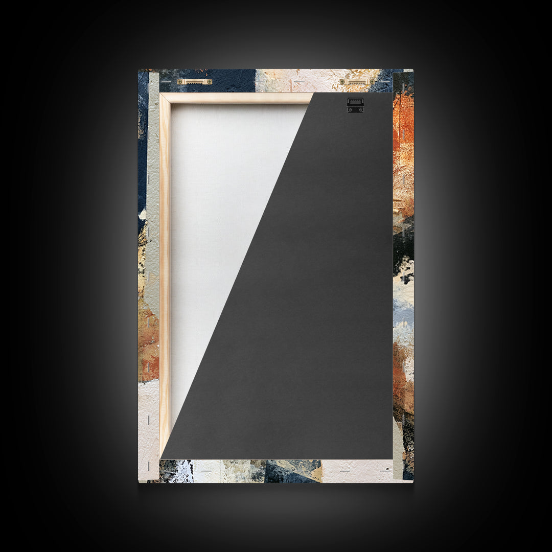 Abstract Mask with Playful Textures Framed Canvas Print, Eclectic Art, Art, Living Room Decor, Abstract Art, Eclectic, ECL-2x3-76