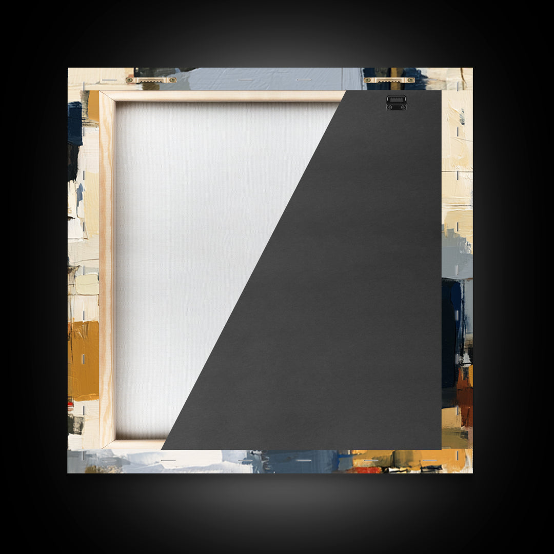 Distorted City Street Framed Canvas Print, Expressionist Art, Modern Decor, Living Room Decor, Fine Art, Expression, Wall Decor, EXP-1x1-1