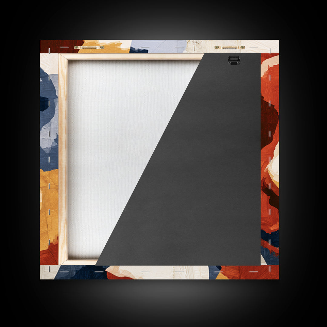 Emotional Portrait with Bold Red and Blue Canvas Print, Expressionist Art, Downloadable Prints, Living Room Decor, Expression, EXP-1x1-26