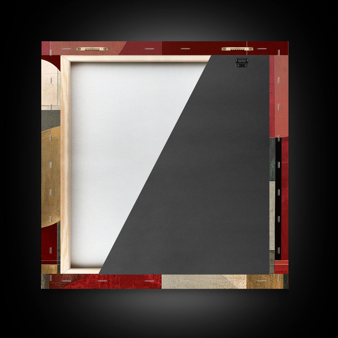 Red Room Interior Abstraction Canvas Print, Expressionist Art, Modern Wall Art, Living Room Decor, Expression, Fine Art Print, EXP-1x1-43