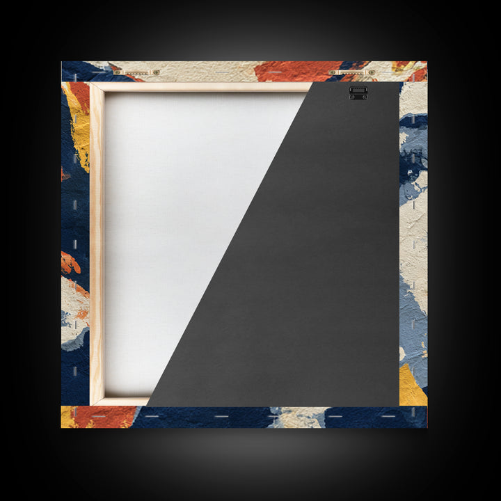 Portrait of a Singer Framed Canvas Print, Expressionist Art, Large Wall Art, Living Room Decor, Fine Art, Expression, EXP-1x1-44