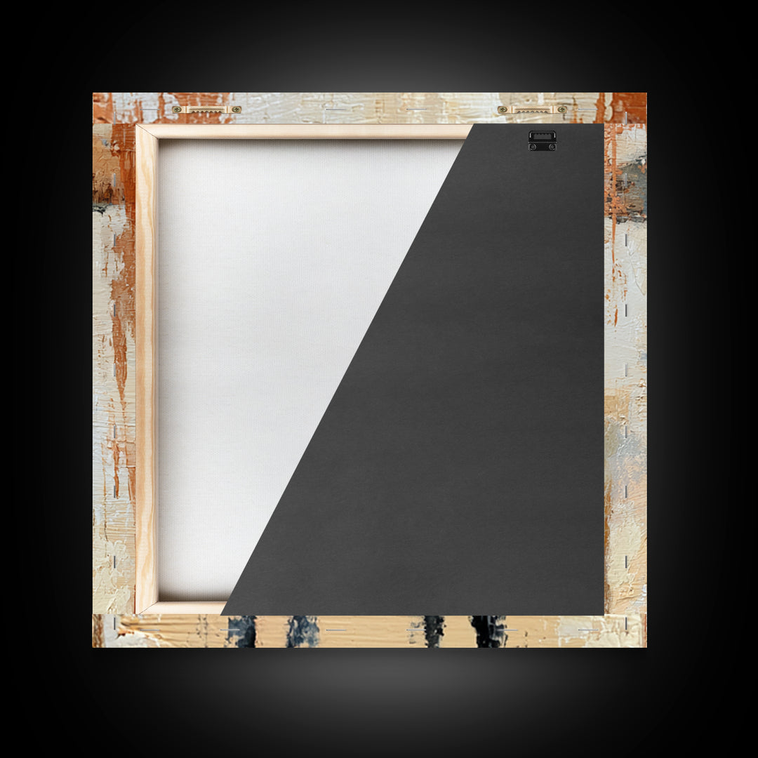 Couple Walking Through Rain Framed Canvas Print, Expressionist Art, Downloadable Prints, Living Room Decor, Expression, EXP-1x1-71
