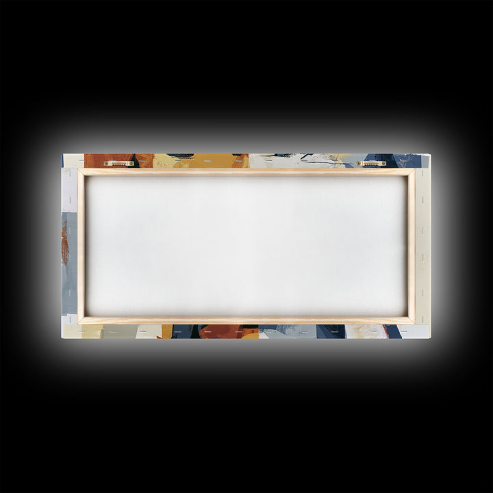 Abstract Face Split by Contrasting Emotions Canvas Print, Expressionist Art, Digital Prints, Living Room Decor, Expression, EXP-2x1-7