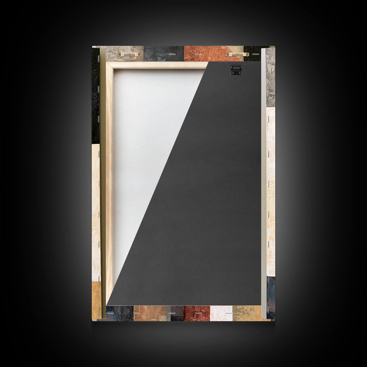 Abstract Face Split by Contrasting Emotions Canvas Print, Expressionist Art, Contemporary Art, Living Room Decor, Expression, EXP-2x3-19