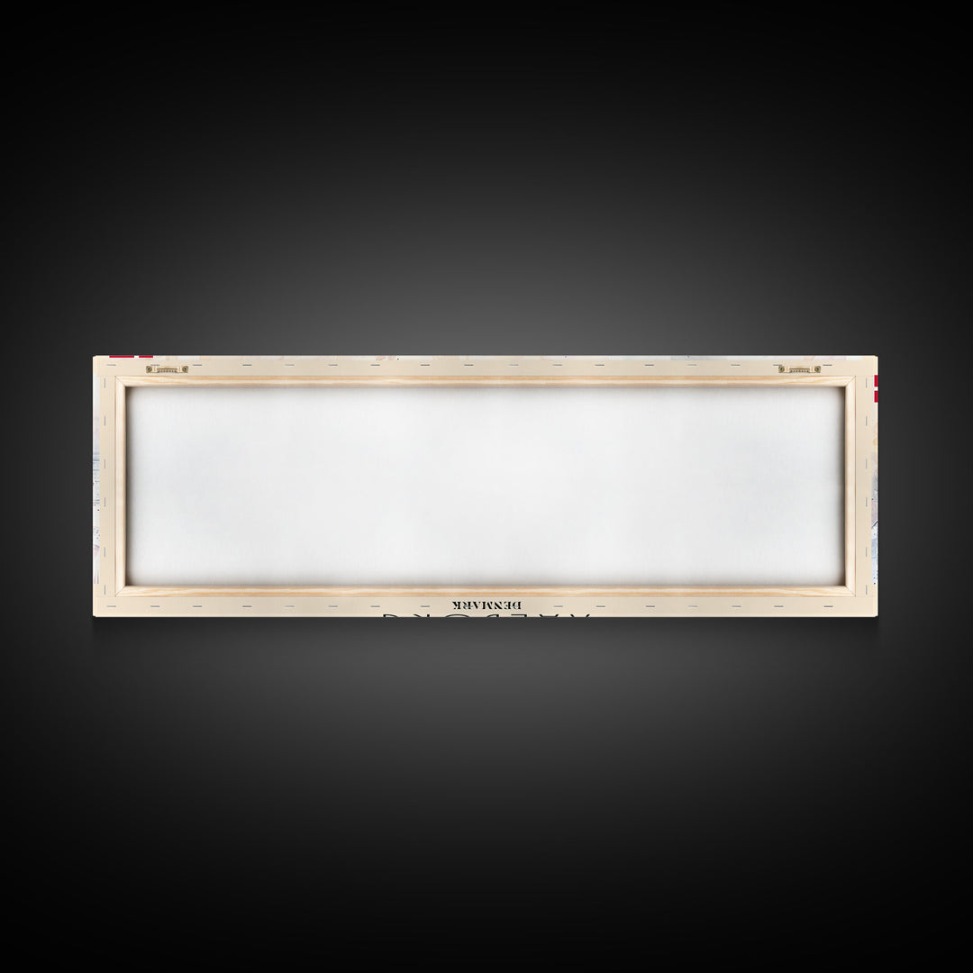 Aalborg Denmark Travel Print Wall Art, Panoramic City Art, Travel Art, Wall Decor, Vacation Gift, Framed Canvas Print Or Metal Art