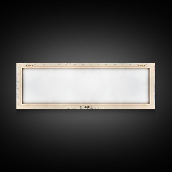 Aalborg Denmark Travel Print Wall Art, Panoramic City Art, Travel Art, Wall Decor, Vacation Gift, Framed Canvas Print Or Metal Art